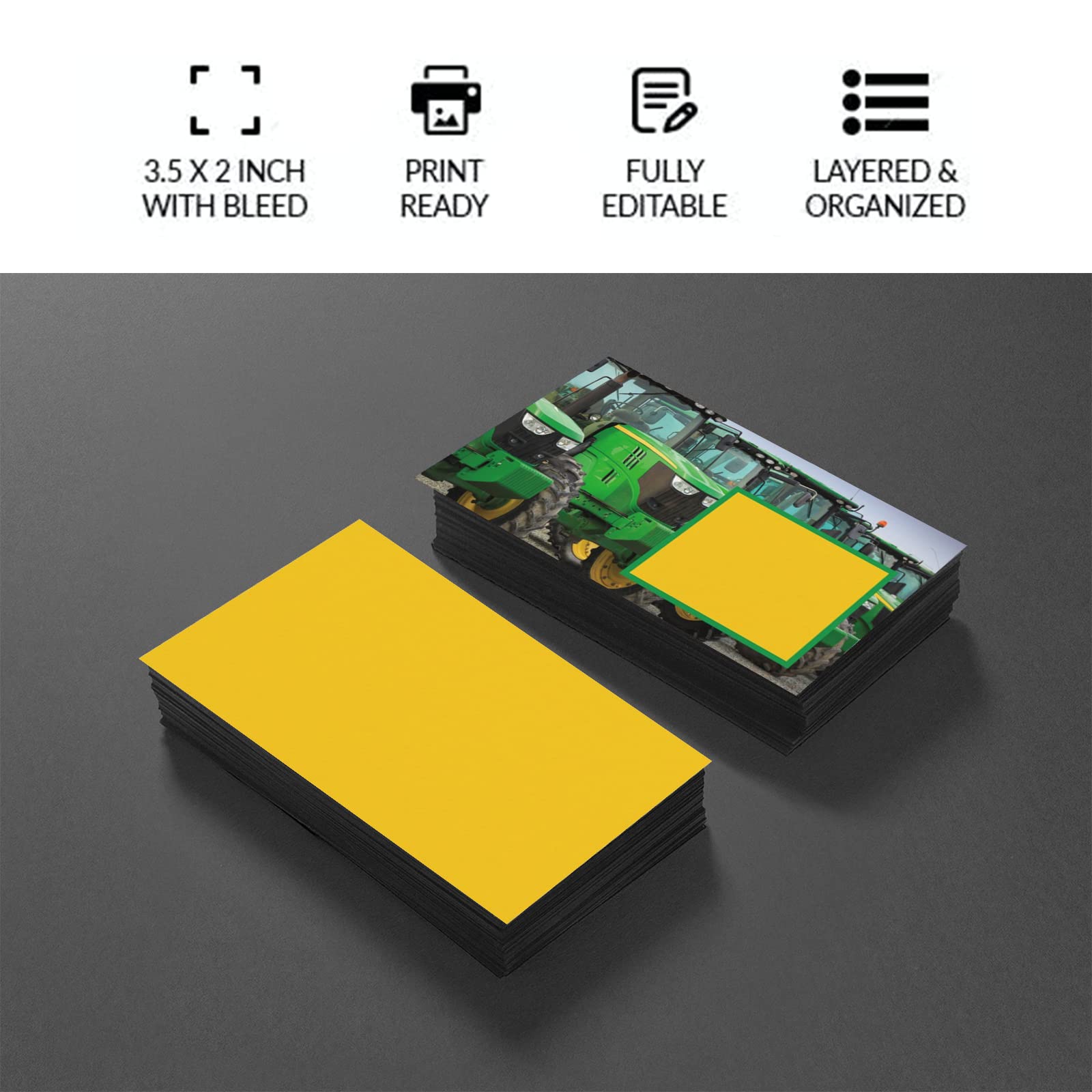 100PCS Custom Business Cards with Double-Sided Printing & Logo - Personalized 3.5