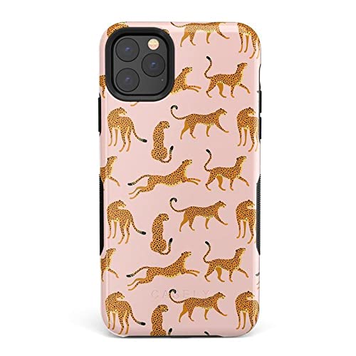 Casely iPhone 11 Pro Max Case - Pink Leopard Print Protective Phone Cover for Women | Slim Fit, Shockproof & Scratch Resistant | Perfect for Work, Travel & Everyday Use