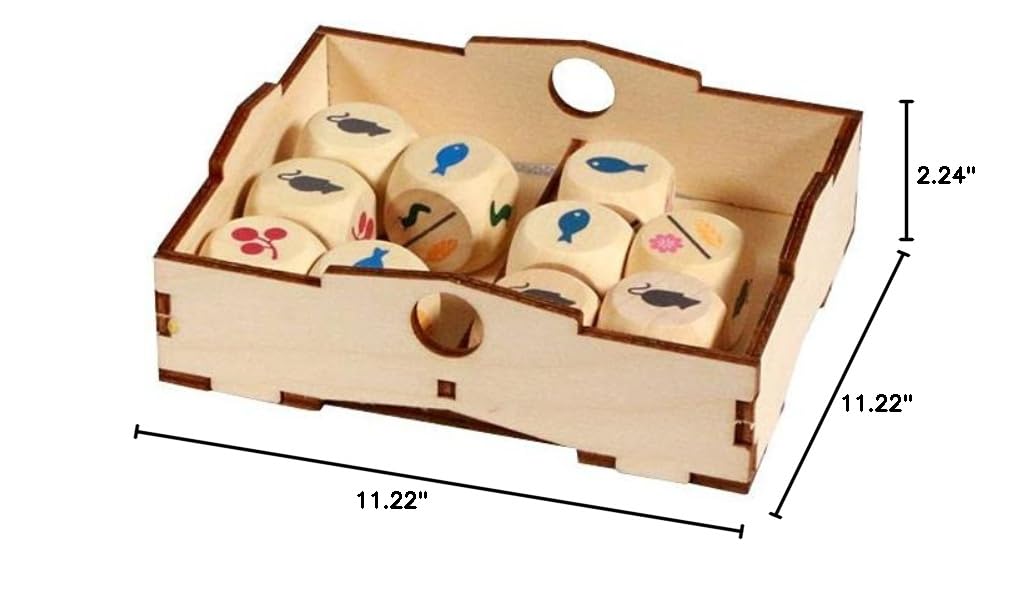 The Broken Token Wingspan Oceania Expansion Organizer - Premium Wooden Game Storage Box with Multiple Trays for Enhanced Gameplay Experience