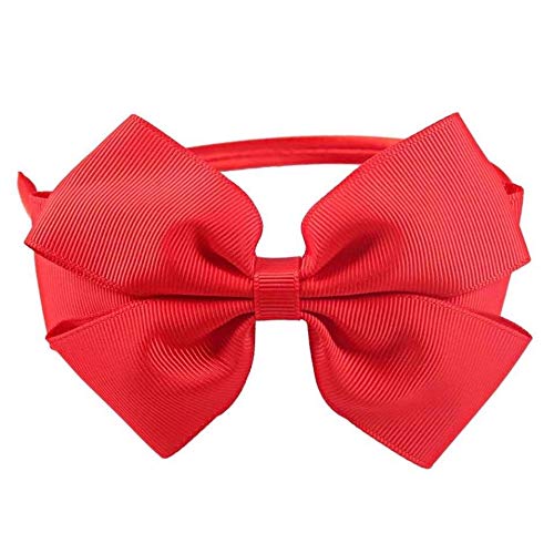 Red Christmas Headband for Girls - Festive Holiday Bow Hair Accessory - Xmas Party, School Play, Family Photos & Holiday Events