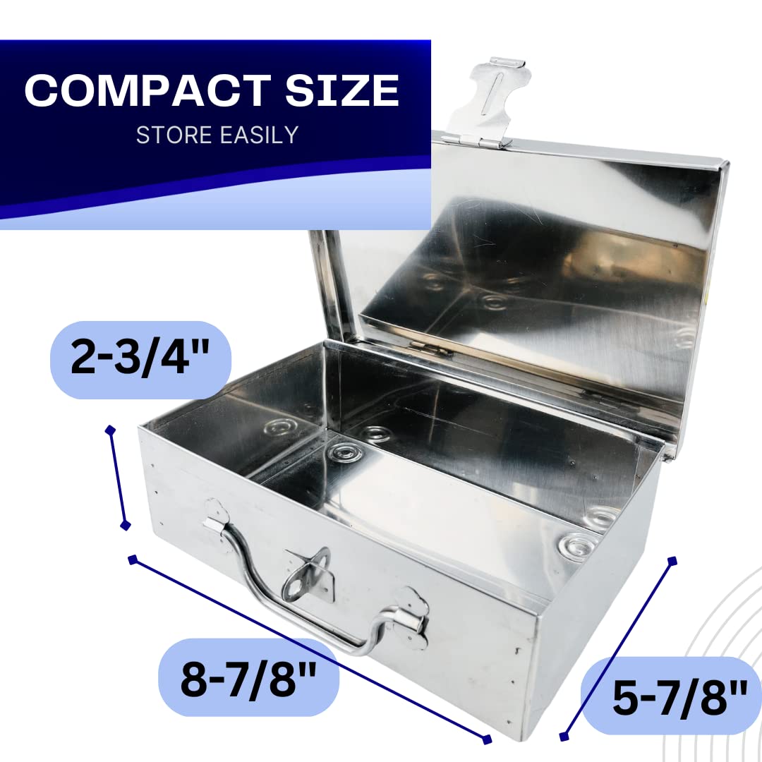 Premium Stainless Steel Lockable Storage Box - 9