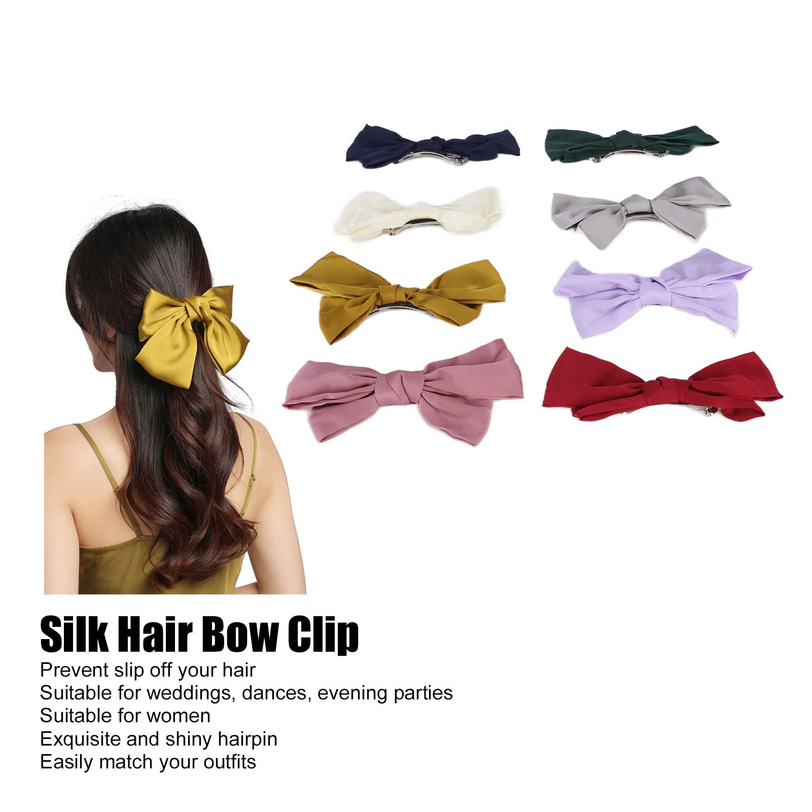 Elegant Bowknot Hair Clips for Weddings & Parties | French Style Barrettes