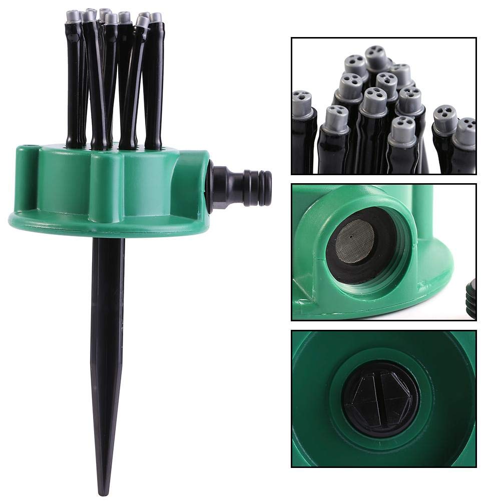 TOPINCN 360° Adjustable Hose Sprinkler - 12 Nozzle Lawn & Garden Irrigation System for Outdoor Yard Watering | Perfect for Grass, Plants, Flower Beds & Large Areas