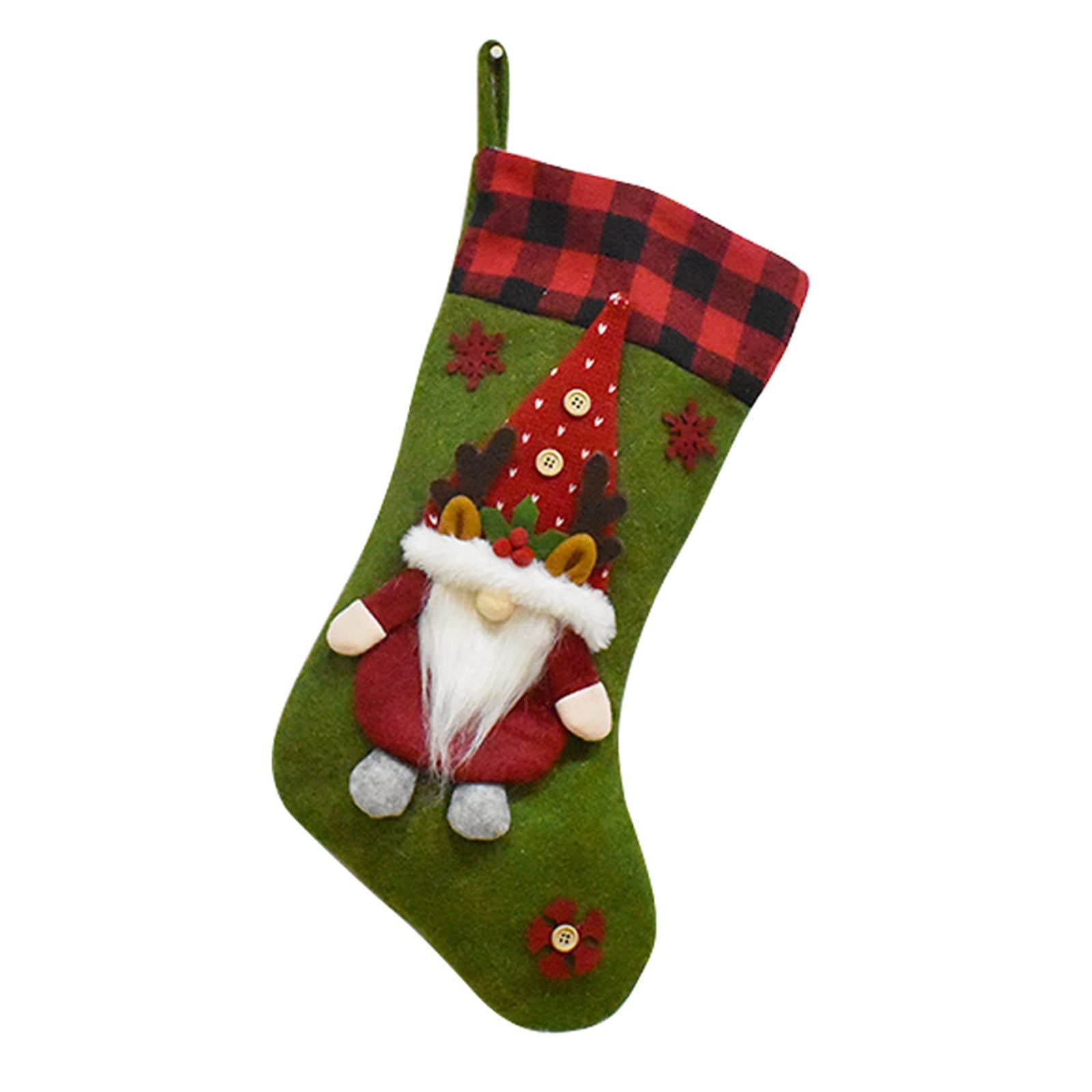Christmas Socks Gift Set - Rudolph Sock & Candy Bags for Holiday Decor