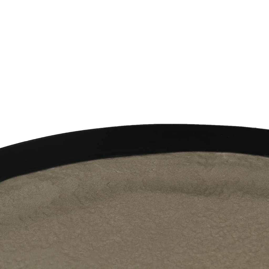 Modern Round Coffee Table with Concrete Top 15.7