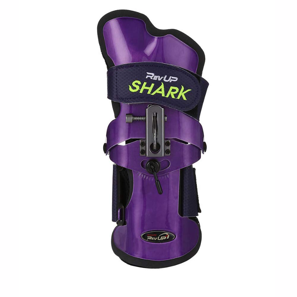Rev-Up Shark Mongoose Bowling Wrist Support Brace - Right Hand Purple Large Size | Perfect for Professional Bowlers & League Players