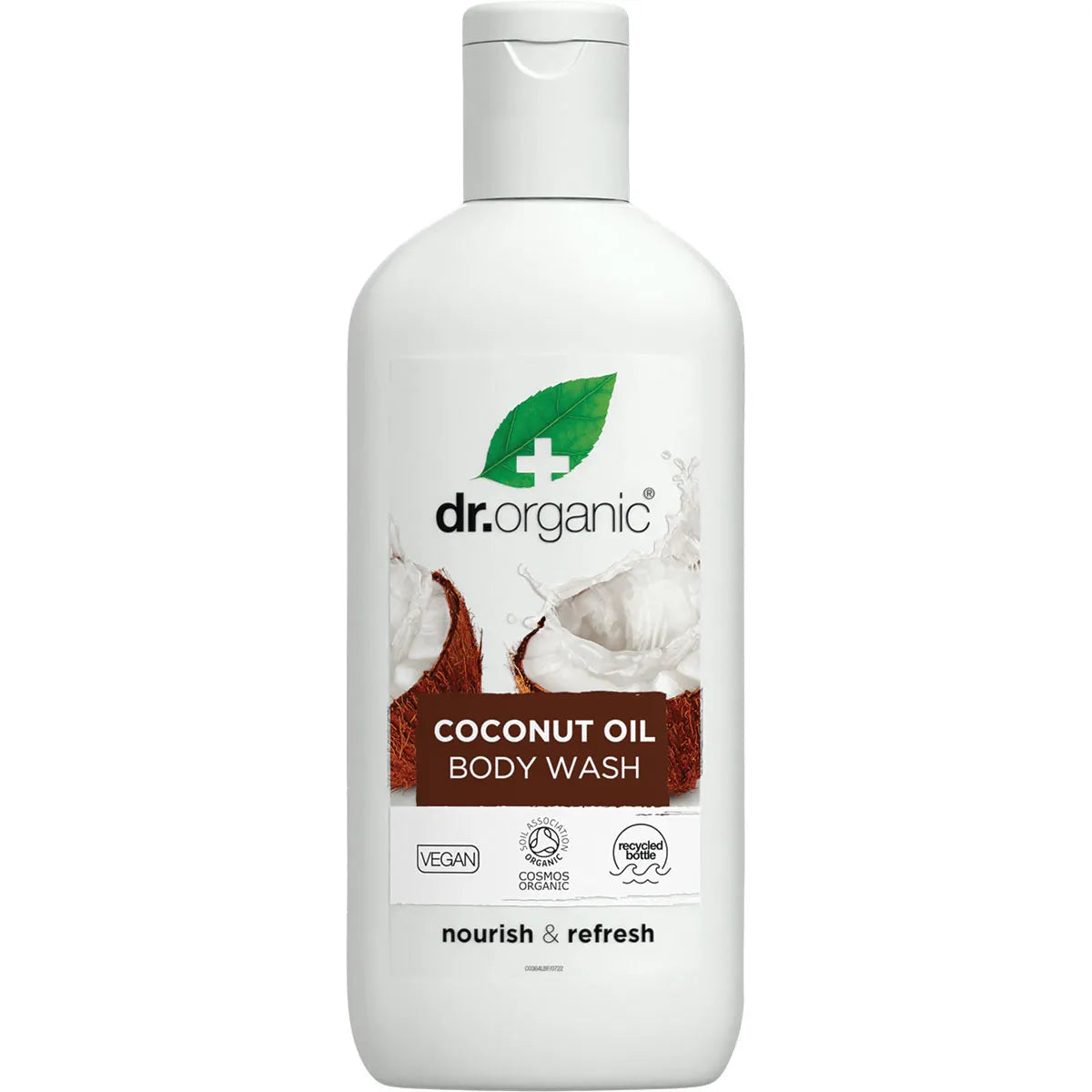 Organic Virgin Coconut Oil Body Wash by Dr Organic - Hydrating & Nourishing for Dry Skin - Perfect for Daily Shower & Spa Relaxation at Home