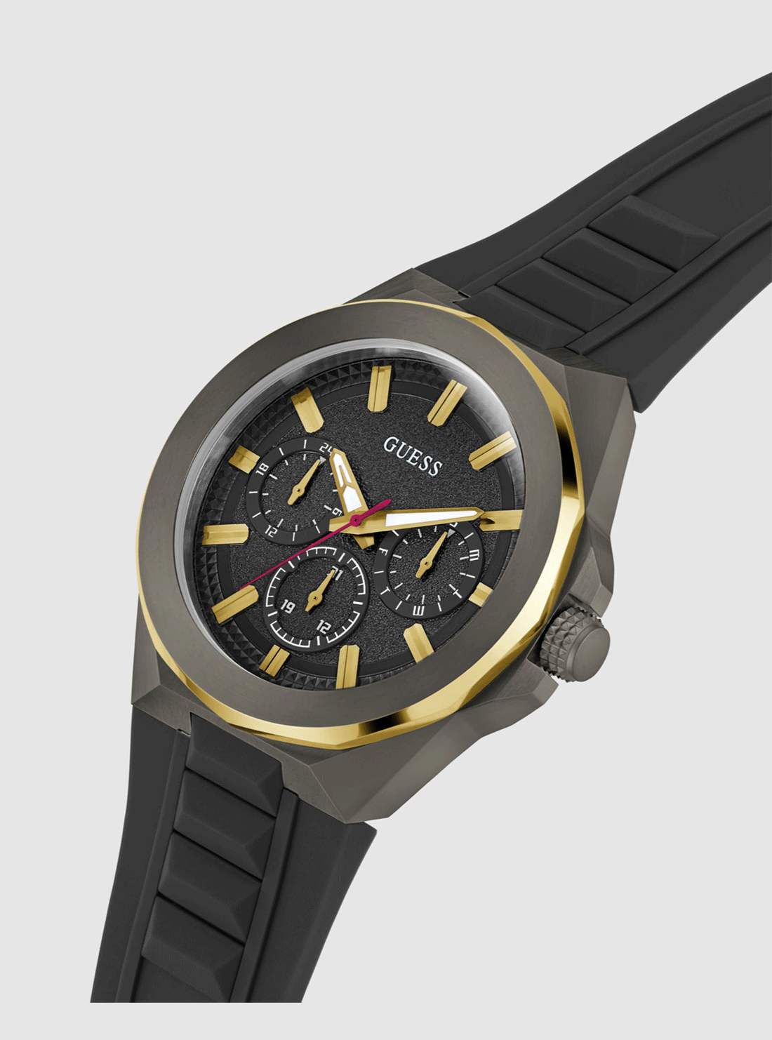 Black Silicone Watch with Gold Dashboard - Stylish & Durable for Men & Women - Perfect for Casual, Work & Outdoor Activities