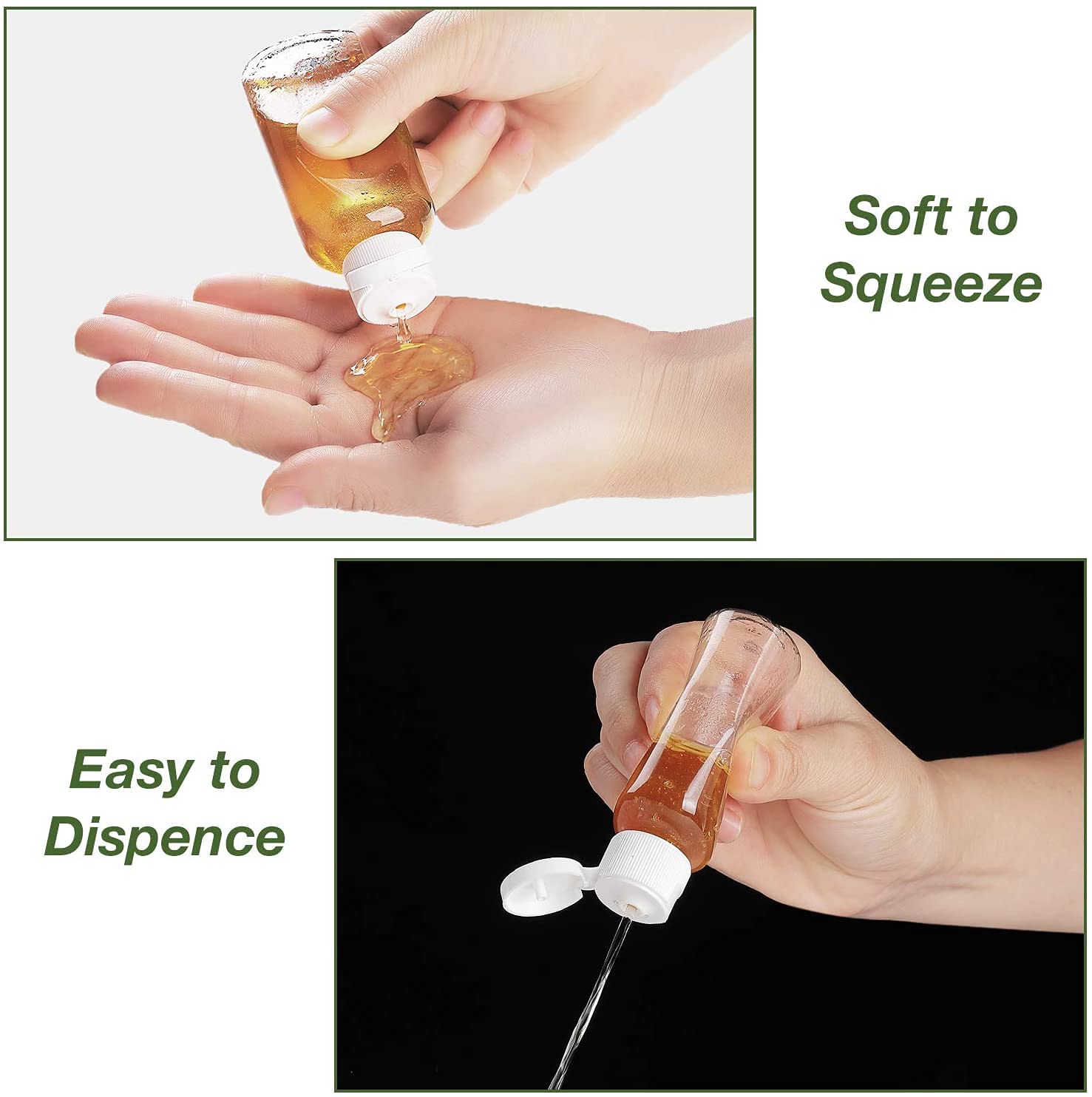 30ml Clear Plastic Refillable Travel Bottles - 6 Pack Leak Proof Squeeze Containers with Flip Cap for Shampoo, Toiletries & Cosmetics | Perfect for Travel, Gym & Home Use