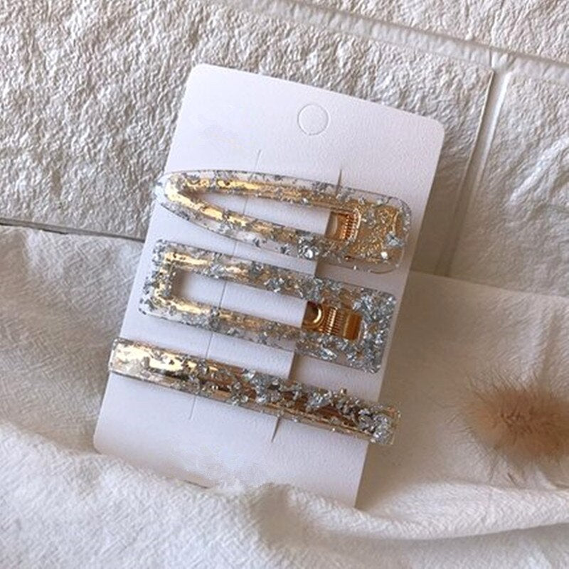 Elegant Women's Fashion Hair Clips - Pearl & Acetate Geometric Design Hair Accessories for Parties, Weddings & Everyday Style