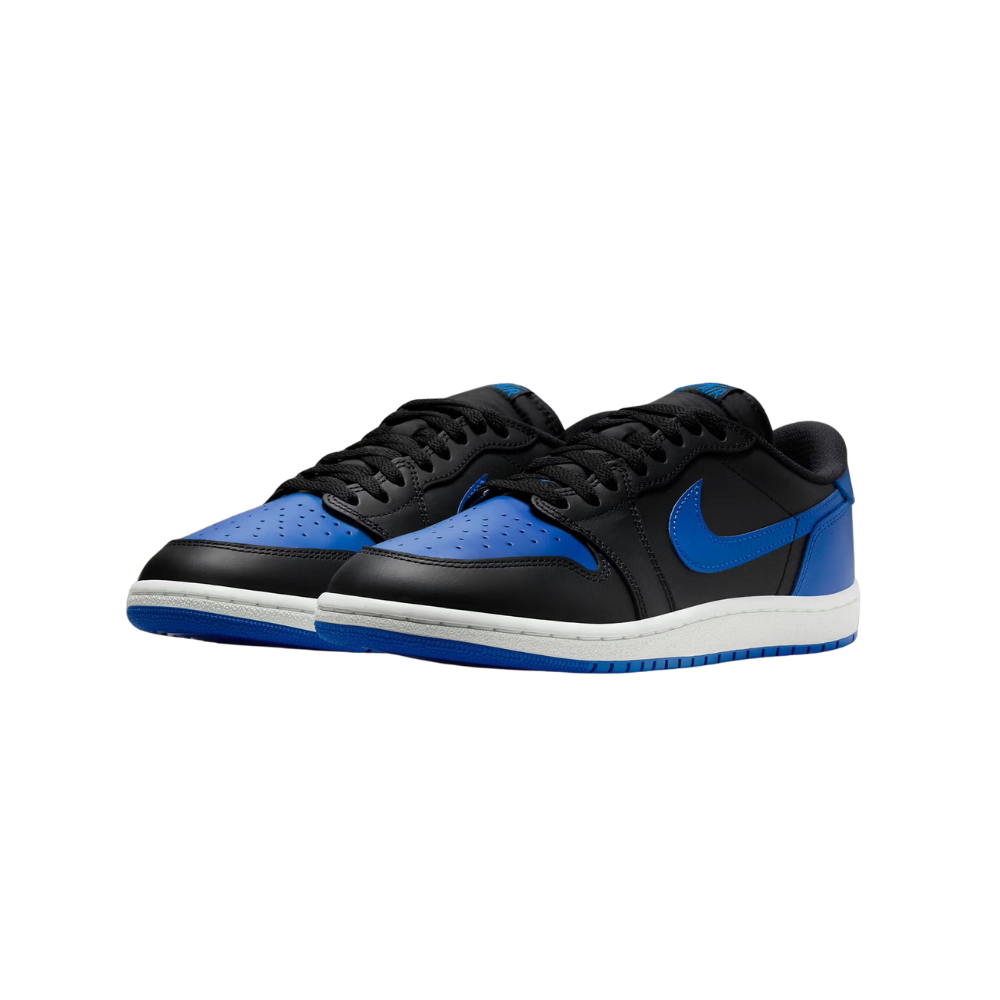 Air Jordan 1 Retro Low '85 Sneakers - Royal Black & Summit White Colorway - Men's Basketball Shoes for Casual Wear & Street Style