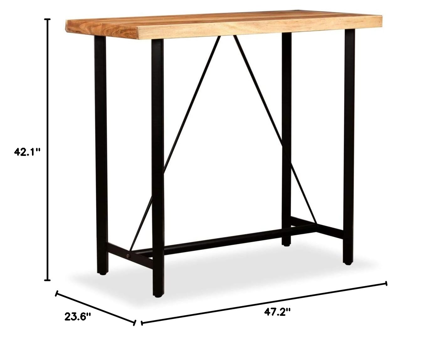 Modern Acacia Wood Dining Table 47.2