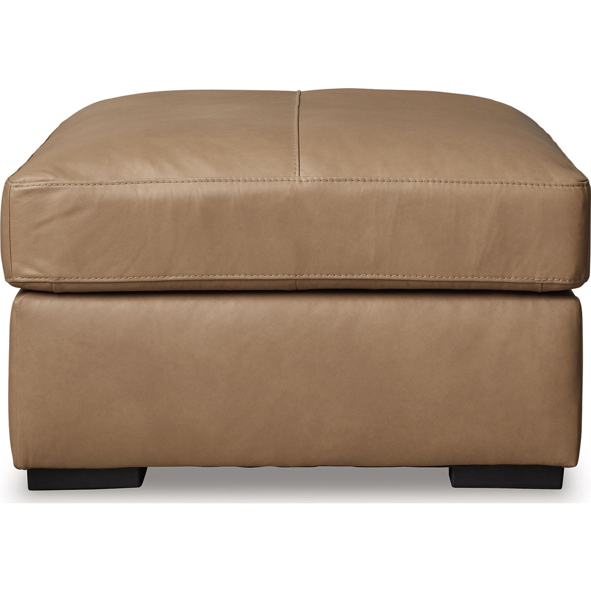 Bandon Oversized Accent Ottoman in Toffee - Large Storage Footrest Pouf for Living Room, Bedroom & Home Decor