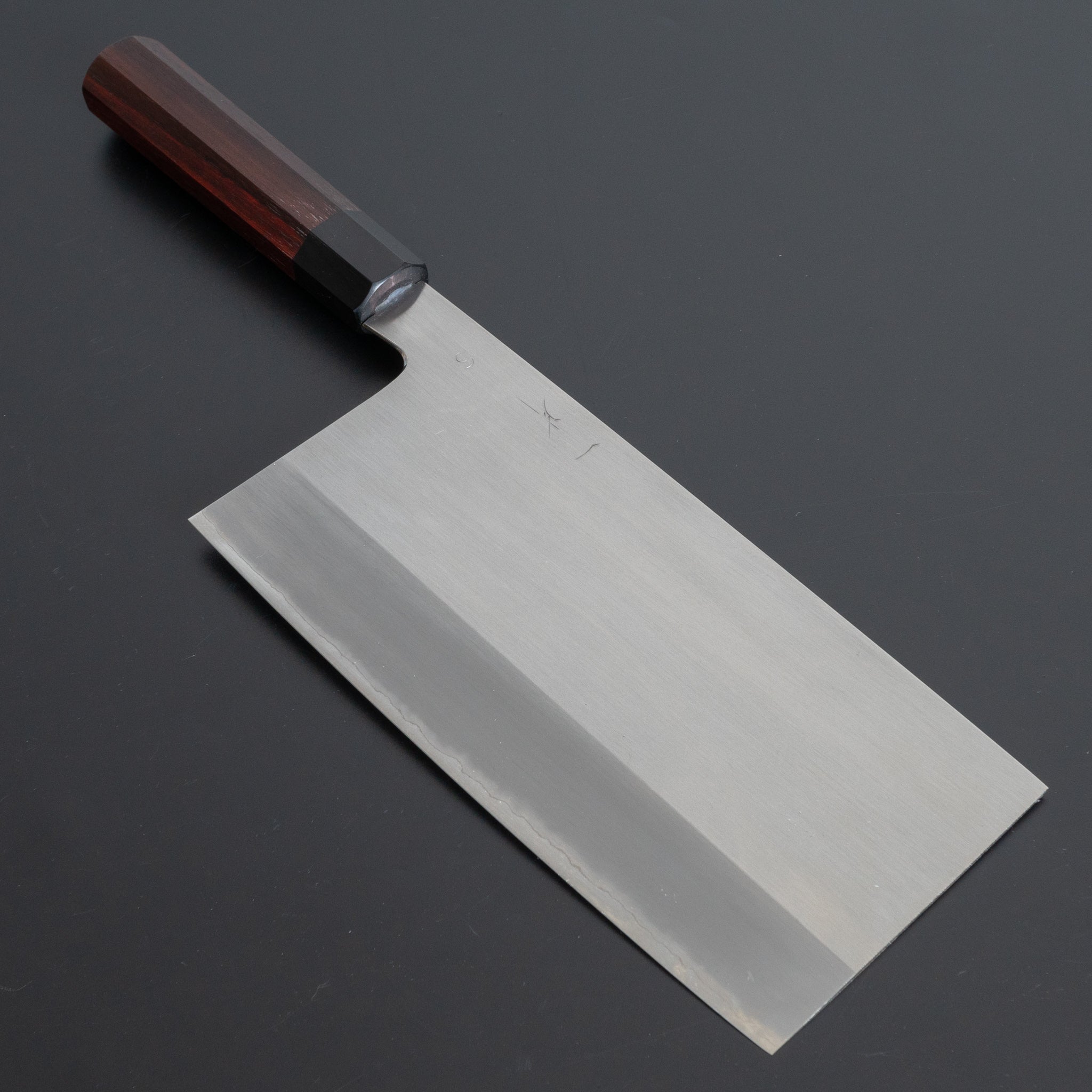 Hitohira Togashi White #1 Stainless Clad Migaki Chinese Cleaver 220mm - Professional Japanese Chef Knife with Taihei Rosewood Handle (#6) - Perfect for Slicing, Dicing & Chopping Vegetables, Meat & Herbs
