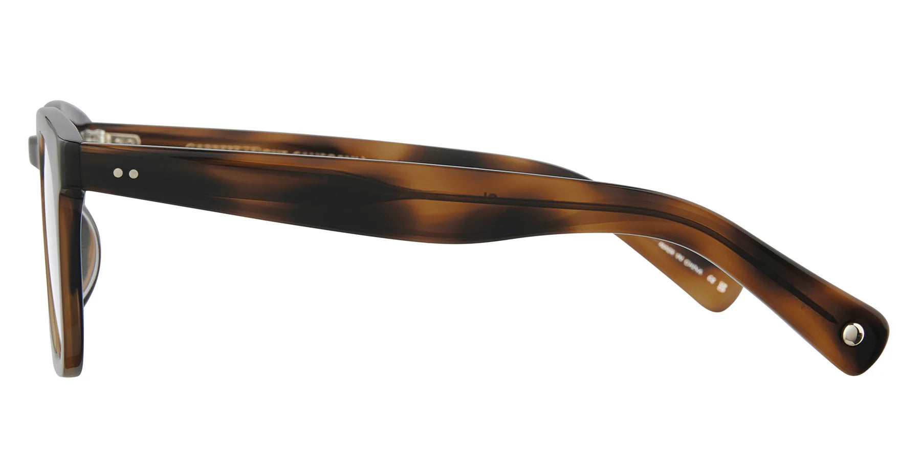 Garrett Leight Kinney II 2158 SPBRNSH/SFPGN Polarized Sunglasses for Men - Classic Tortoise Frame with Green Lenses - Perfect for Driving, Beach & Outdoor Activities