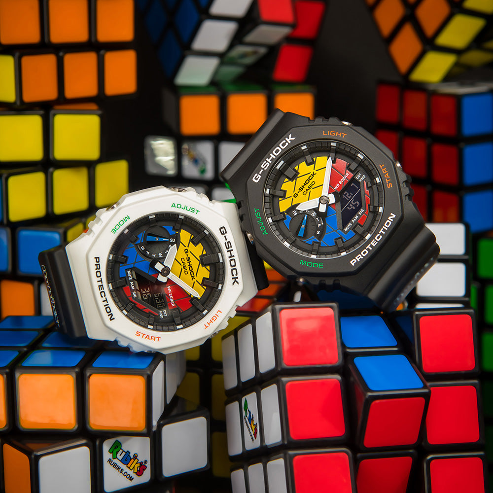 G Shock GAE2100RC 1A Rubik's Cube Limited Edition Watch - Stylish Digital Sport Watch for Men, Durable Shock Resistant Design - Perfect for Outdoor Adventures, Sports & Everyday Wear