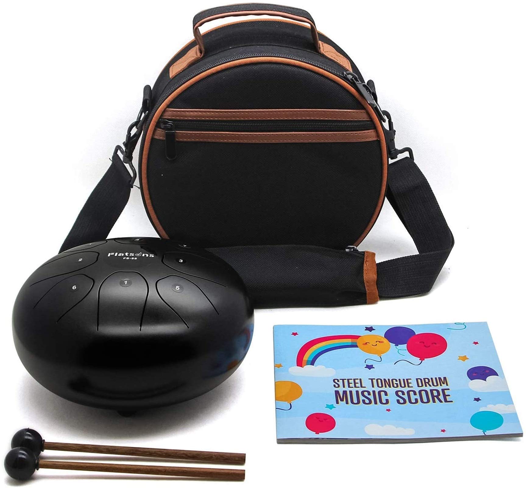 XZGDEN 8 Inch Steel Tongue Drum in C Key - 8-Note Percussion Instrument with Mallets & Carry Bag for Meditation, Relaxation, and Music Therapy | Perfect for Stress Relief, Yoga Sessions, and Gift Giving