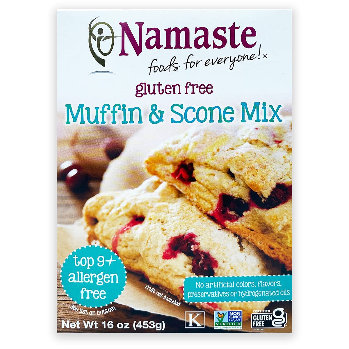 Namaste Gluten Free Muffin & Scone Mix - 16oz (453g) | All Natural, Vegan Baking Mix for Breakfast & Desserts | Perfect for Celiac Diet & Gluten-Free Lifestyles