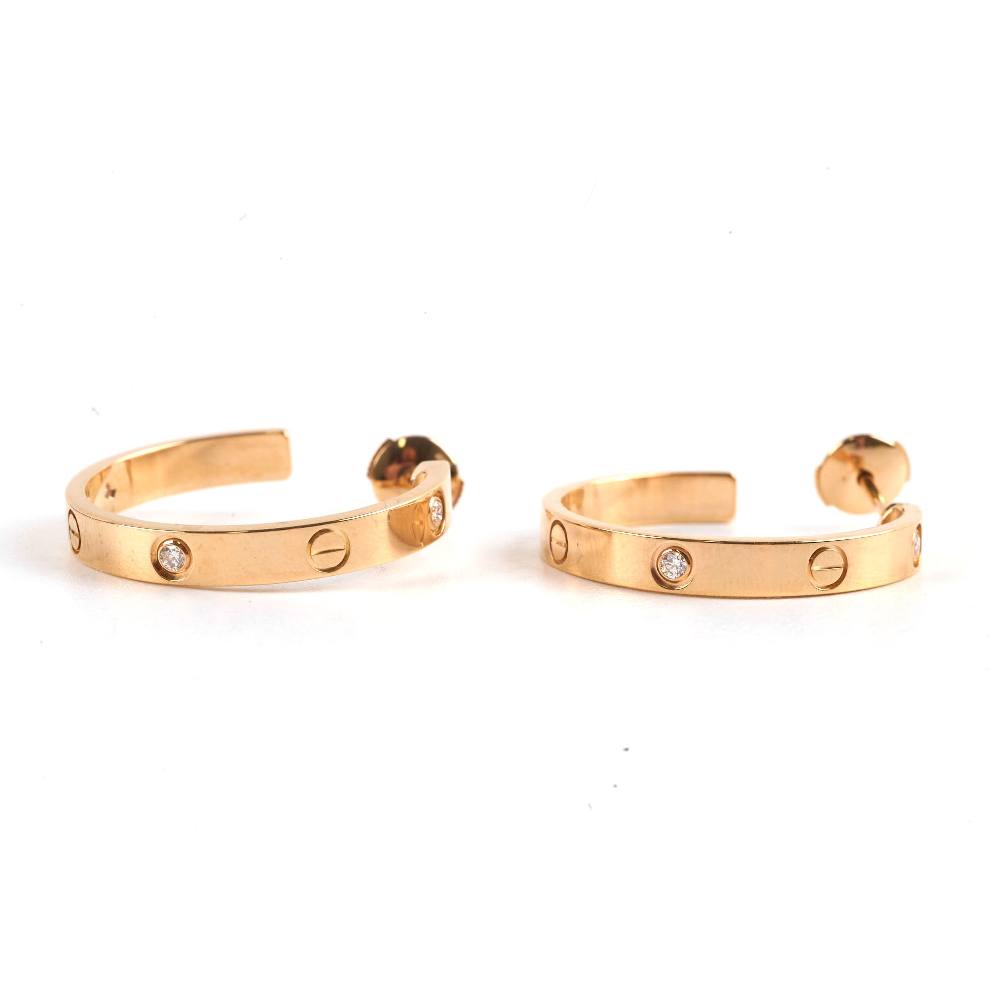 Cartier Love Hoop Earrings Medium Model with 6 Diamonds - 18K Gold Luxury Jewelry for Women | Perfect for Weddings, Anniversaries & Special Occasions