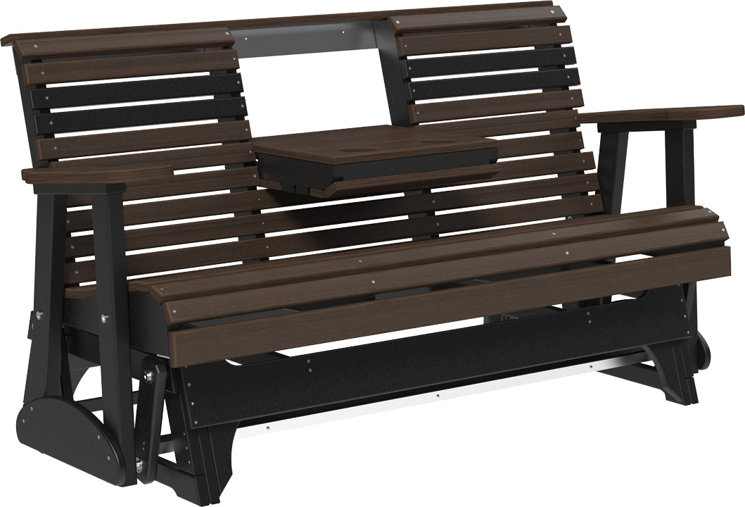 LuxCraft 5-Foot Plain Glider Rocking Chair - Comfortable Patio, Porch & Nursery Glider for Relaxing Outdoors or Indoors
