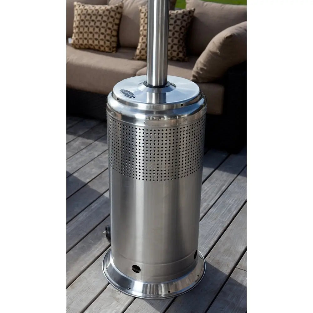 Premium Stainless Steel Patio Heater - Outdoor Propane Heater for Backyard, Deck & Garden - 48,000 BTU Commercial-Grade Heating - Perfect for Restaurants, Cafes & Outdoor Gatherings