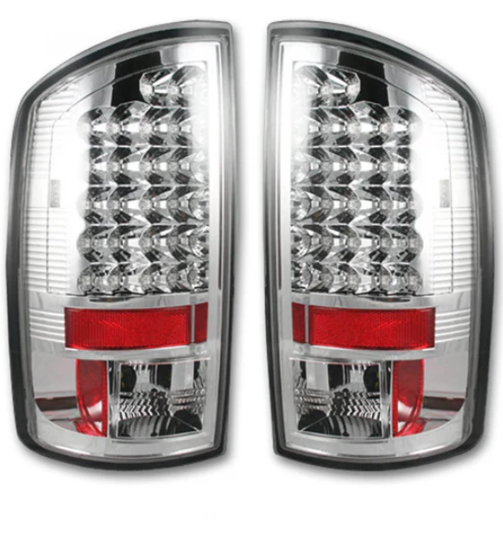 2007-2009 Dodge RAM 2500/3500 LED Clear Tail Lights - High Visibility Replacement for Enhanced Safety (Perfect for Off-Roading, Towing & Night Driving)