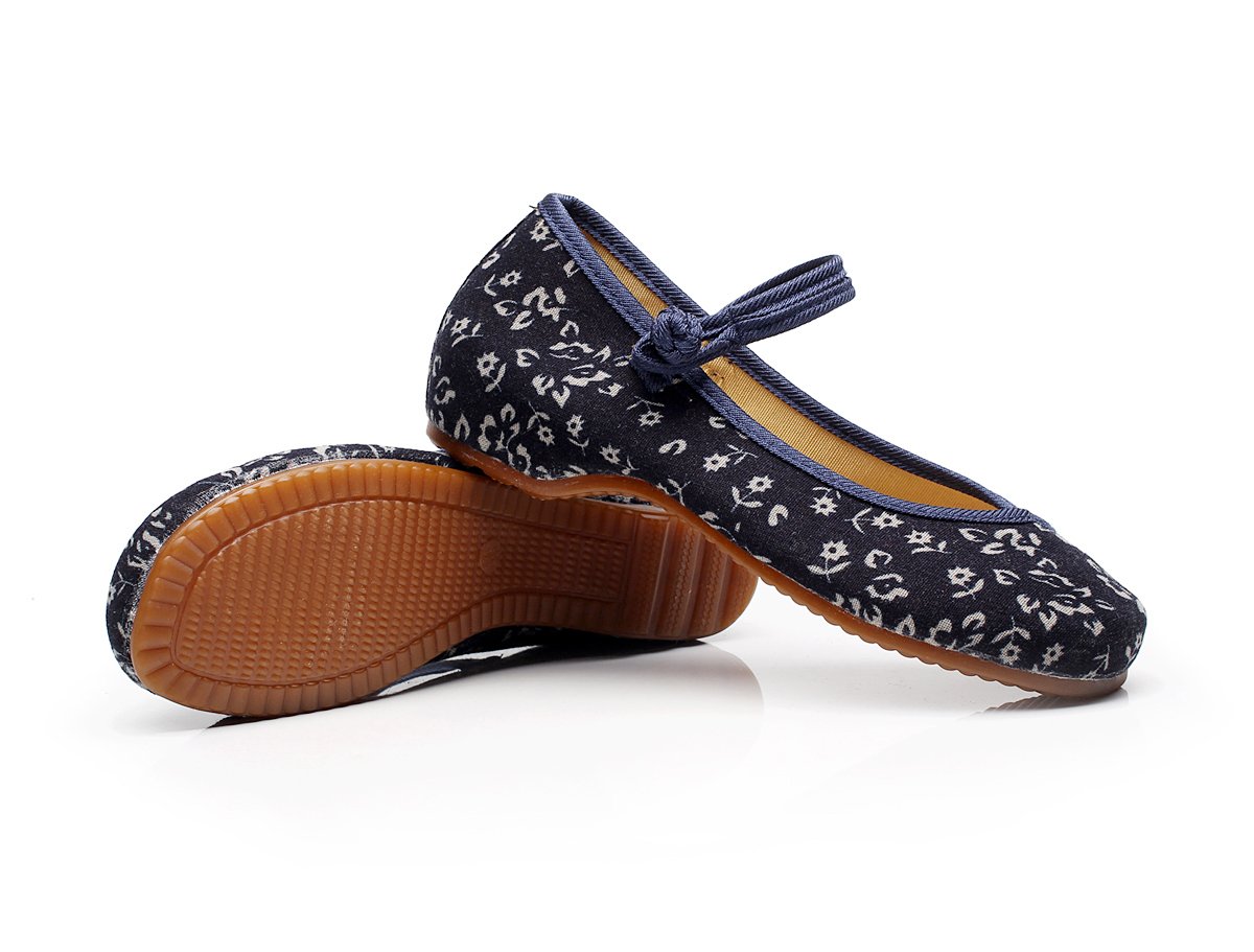 Vintage Chinese Style Embroidered Women's Mary Jane Shoes - Traditional Qipao Dress Flats for Weddings, Tea Ceremonies & Cultural Events