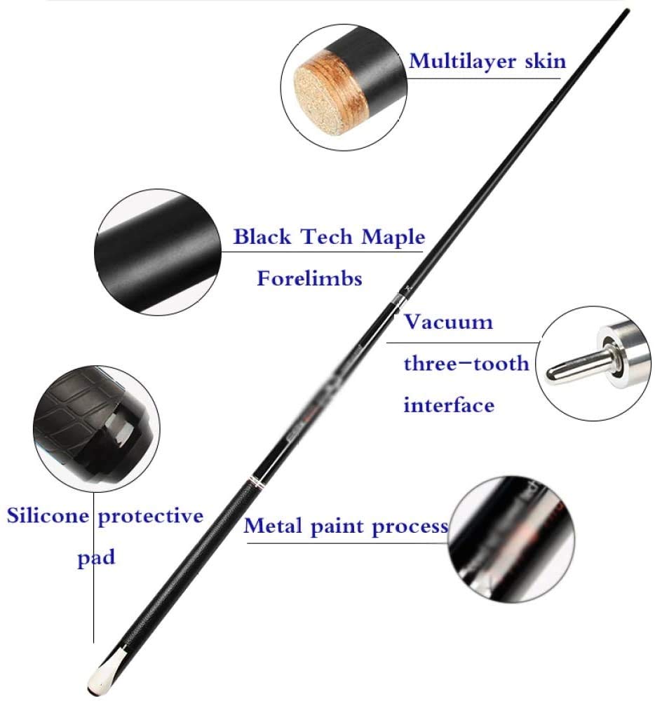 Professional 58 Inch Pool Cue Stick - 1/2 Jointed Straight Billiard Cue with 10.8mm Tip & Premium Grip (19-20oz) - White Pool Cue for Men - Perfect for Home Bars, Game Rooms & Professional Play