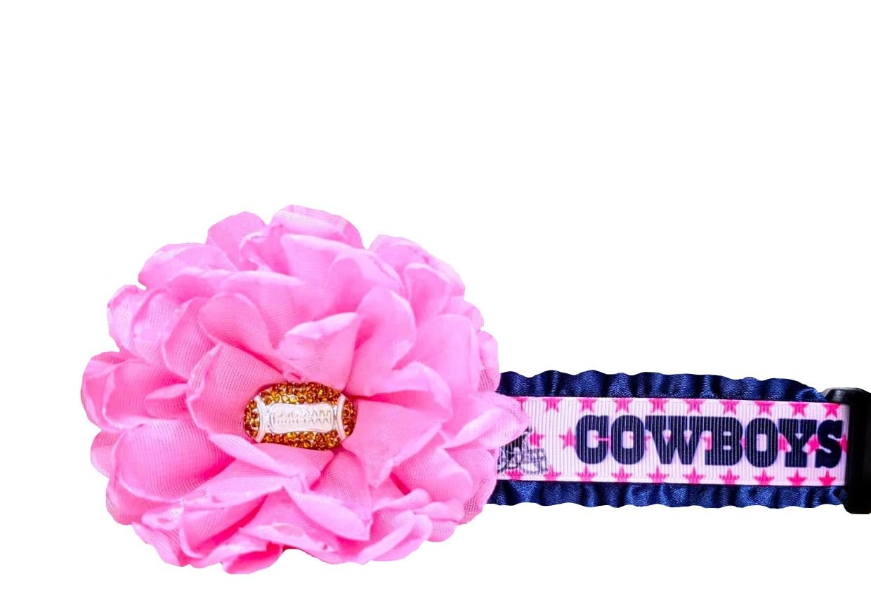 Pink Cowboy Dog Collar for Small Medium Large Dogs - Western Style Pet Collar with Rhinestones - Perfect for Costume Parties, Rodeos & Cowboy Themed Events
