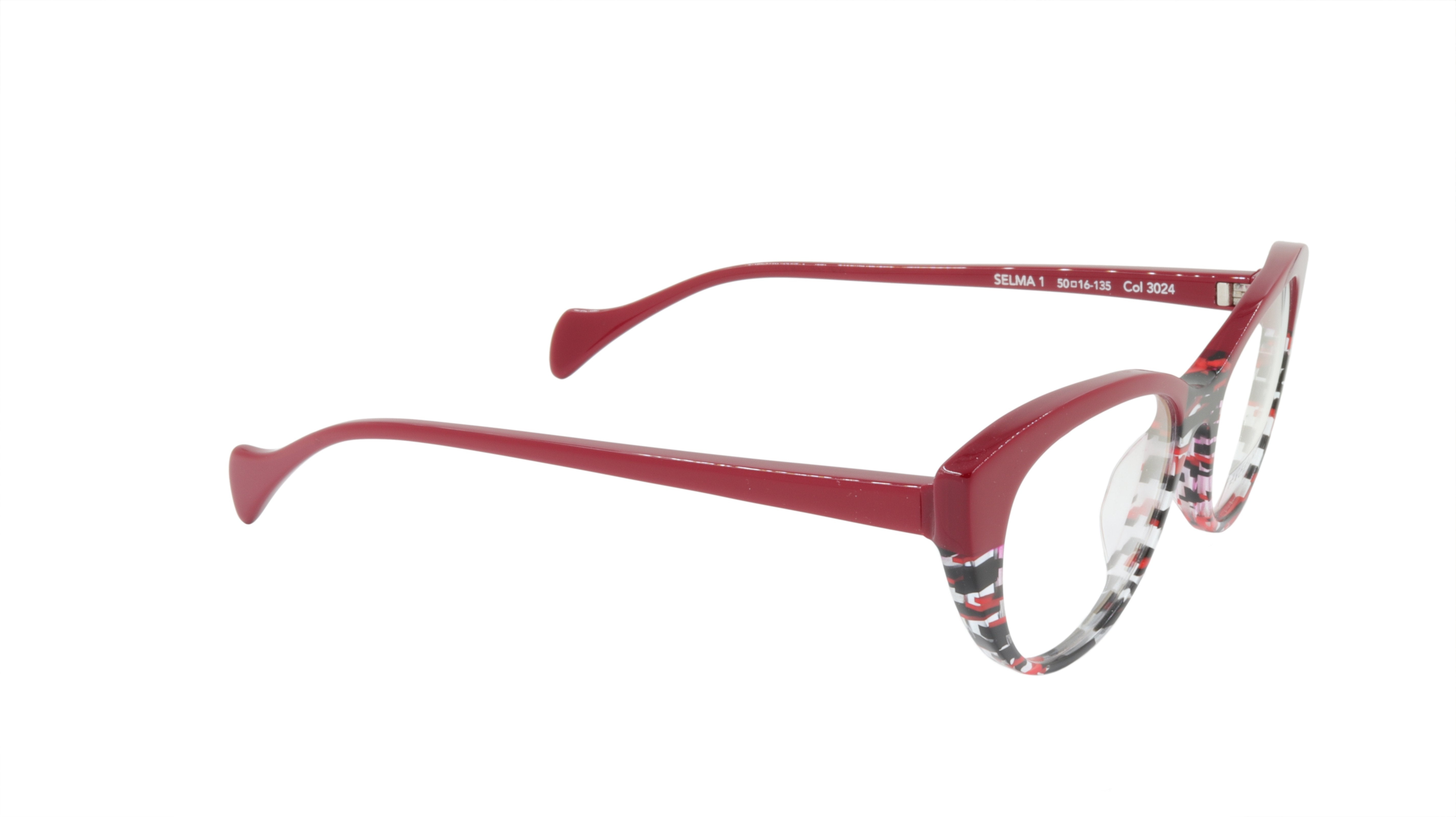 Face A Face SELMA 1 Eyeglasses Frame - Acetate Red Lines & Light Tortoise (Color 3024) | Stylish Unisex Optical Glasses for Work, Reading & Everyday Wear