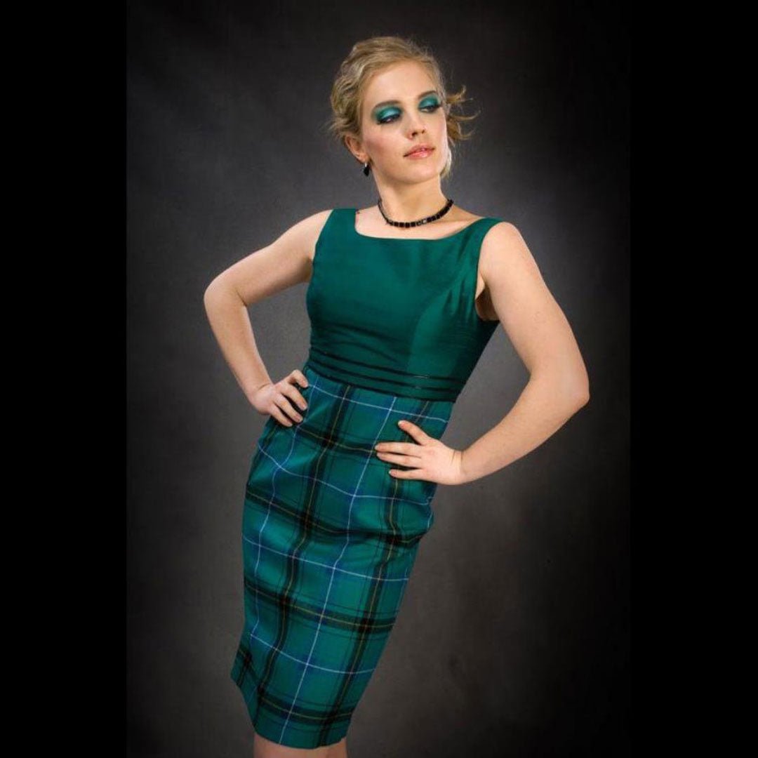 Heather Tartan Dress for Women - Vintage Plaid Skirt with Pockets | Perfect for Fall, Winter & Holiday Parties