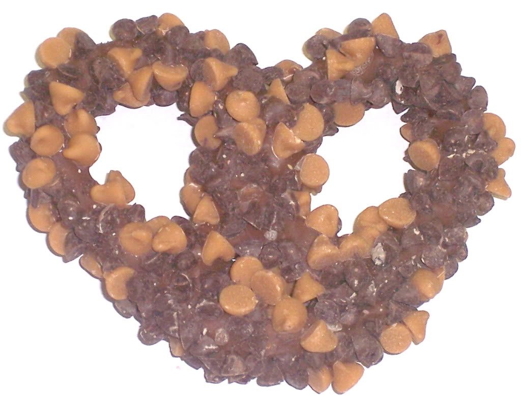 Scott's Cakes Milk Chocolate Covered Pretzels with Chocolate Chips & Peanut Butter Chips - 1 Pound Bulk Bag - Perfect for Parties, Gifts & Snacking