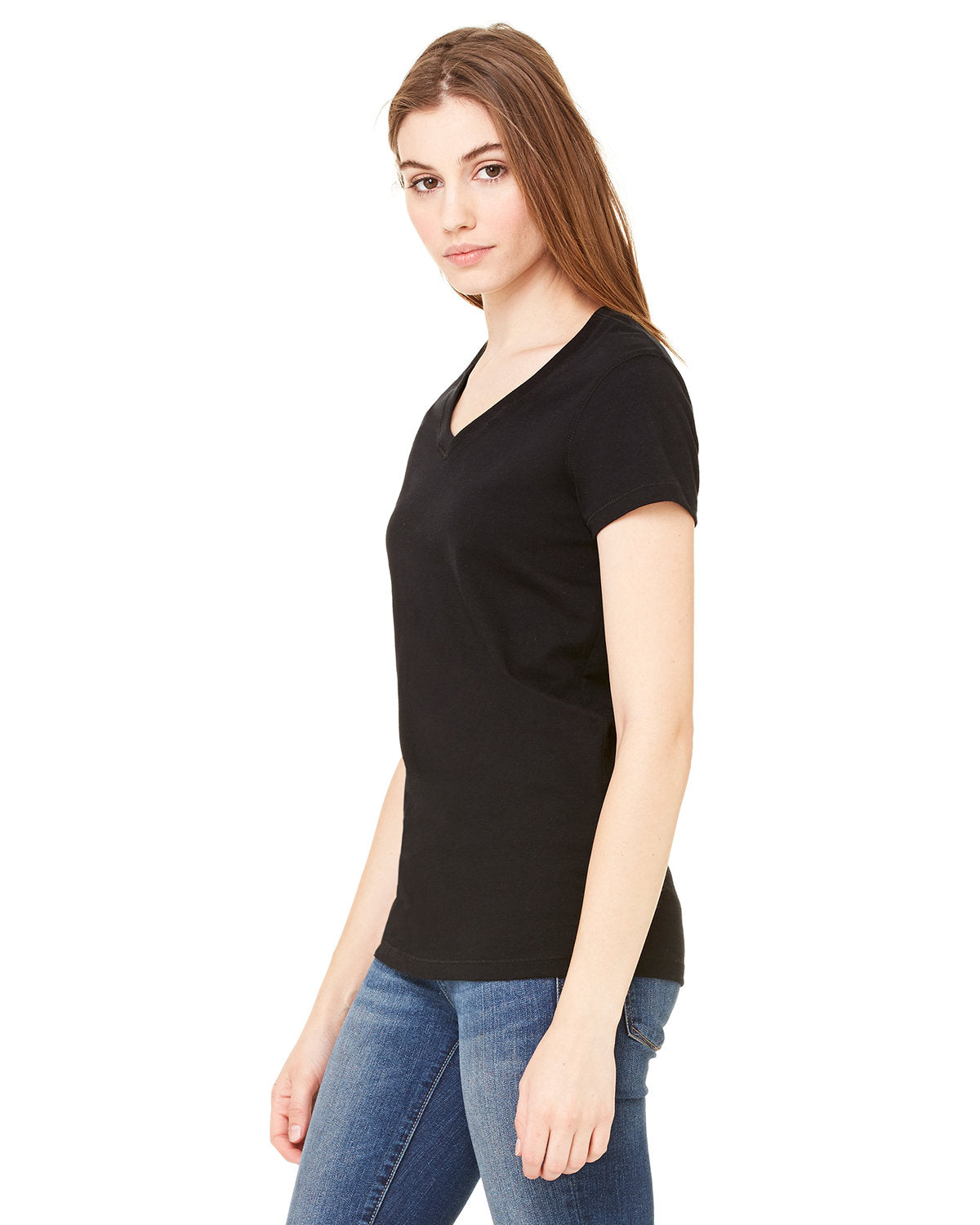 Bella + Canvas B6005 Ladies' Jersey Short Sleeve V-Neck T-Shirt - Soft Comfort Fit Tee for Women - Perfect for Casual Wear, Layering & Everyday Outfits