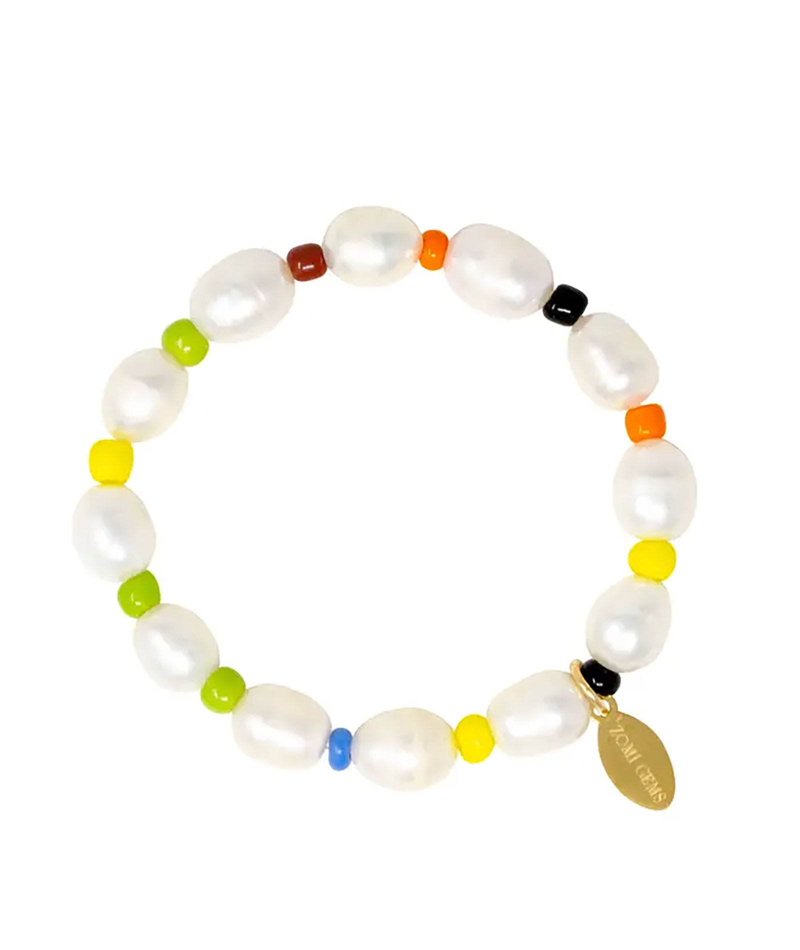 Zomi Pearl and Gold Stretch Bracelet for Women - Elegant Adjustable Beaded Jewelry for Party, Wedding & Everyday Wear