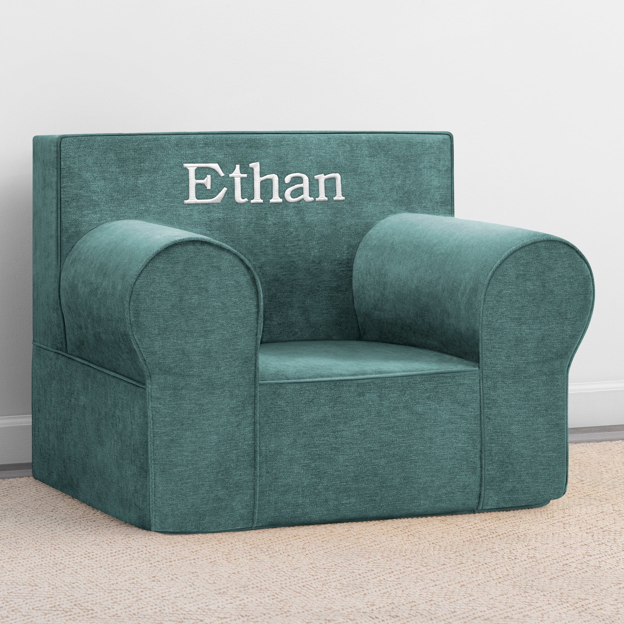 Personalized XL Cozee Foam Chair for Kids - Extra Large Comfortable Floor Seating for Playroom, Bedroom & Reading Nook