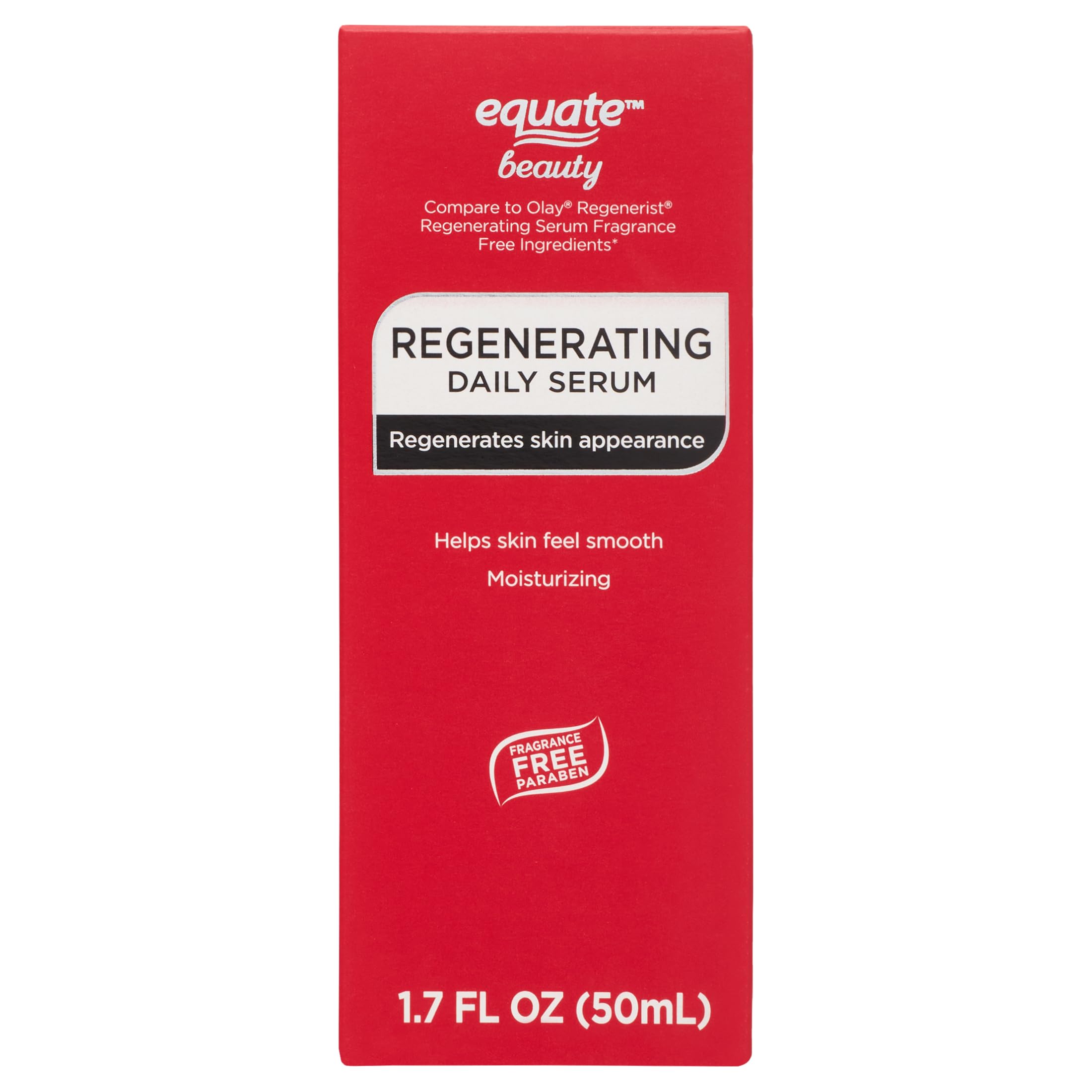 Equate Beauty Regenerating Daily Serum - 1.7 Fl Oz Anti-Aging Face Serum with Hyaluronic Acid & Vitamin E | Perfect for Dry Skin Care Routine & Gift Sets
