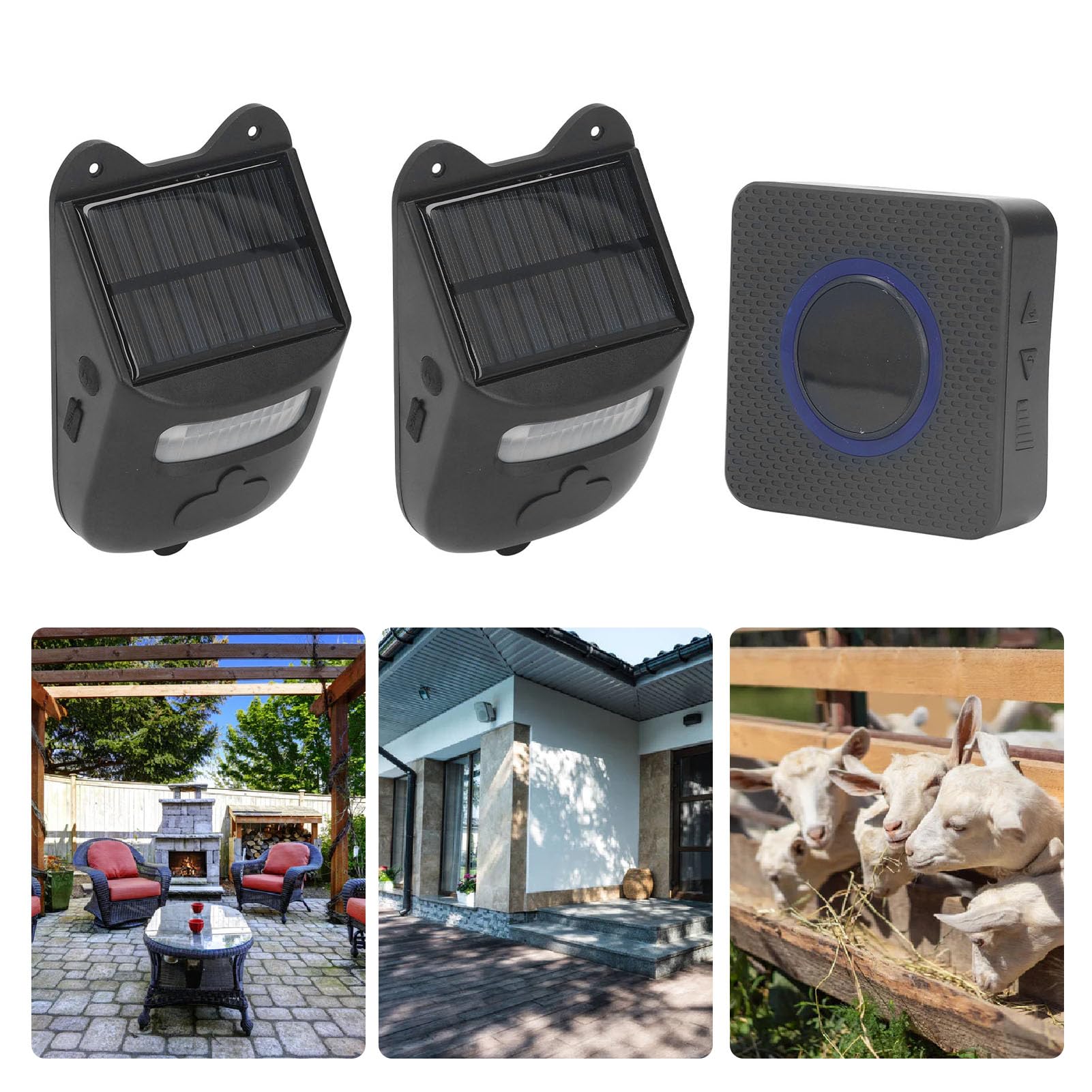 Long Range Solar Wireless Driveway Alarm System - Weatherproof Outdoor Motion Detector with 129dB Siren & LED Alert - Home Security for Yard, Garage, Farm & Property Protection (Ideal for Driveways, Backyards & Perimeter Security)
