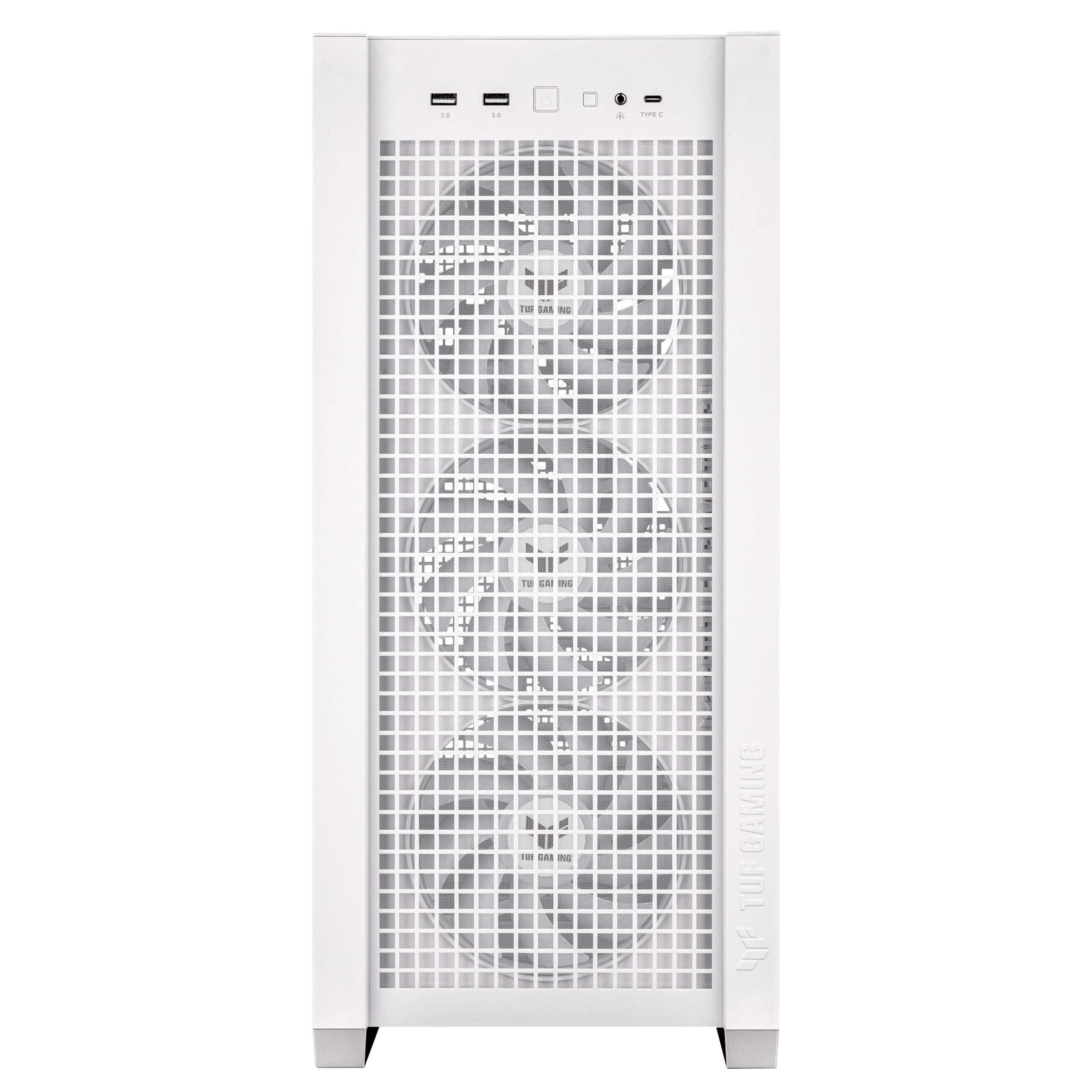 ASUS TUF Gaming GT302 ARGB White Edition ATX Mid-Tower PC Case - 4x 140mm ARGB Fans for Optimal Airflow & Cooling, Interchangeable & Detachable Panels, Hidden-Connector MB Support - Perfect for Gaming Rigs & High-Performance PC Builds
