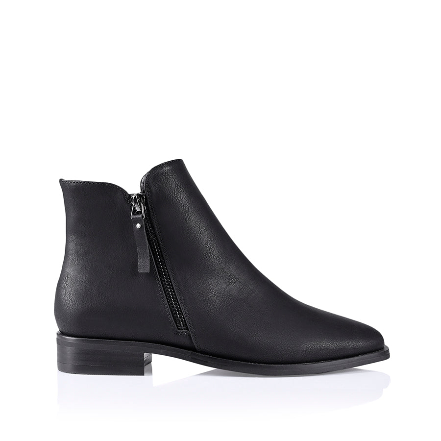 Hawk Women's Black Softee Ankle Boots - Comfortable & Stylish for Casual Wear, Office, and Outdoor Activities