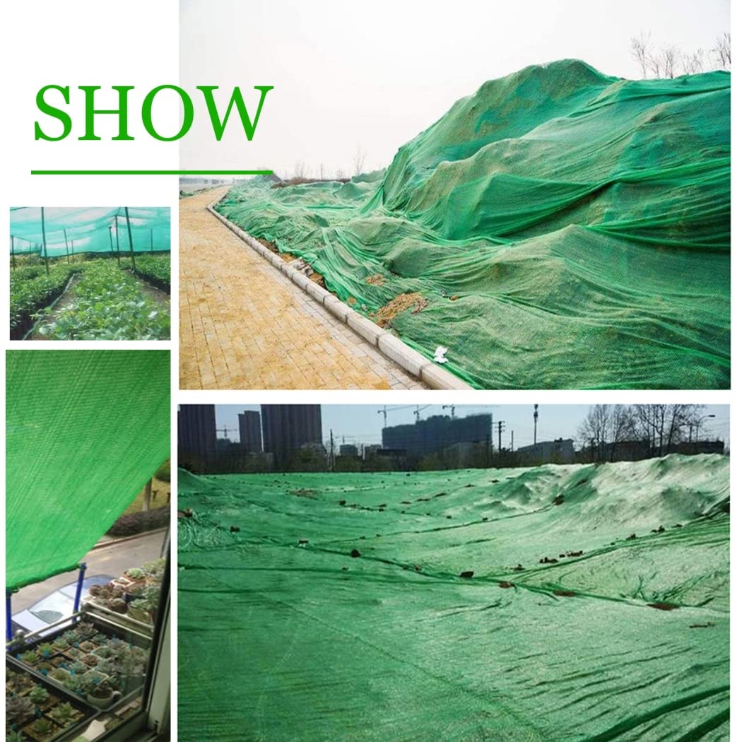 Premium Green Shade Net - 6x10m (19.69x32.81ft) UV Resistant Garden Mesh with Brass Grommets for Plant Cover, Greenhouse, Chicken Coop - Windproof & Tear-Resistant Privacy Screen Fabric - Perfect for Outdoor Shade, Fence Protection, and Agricultural Use