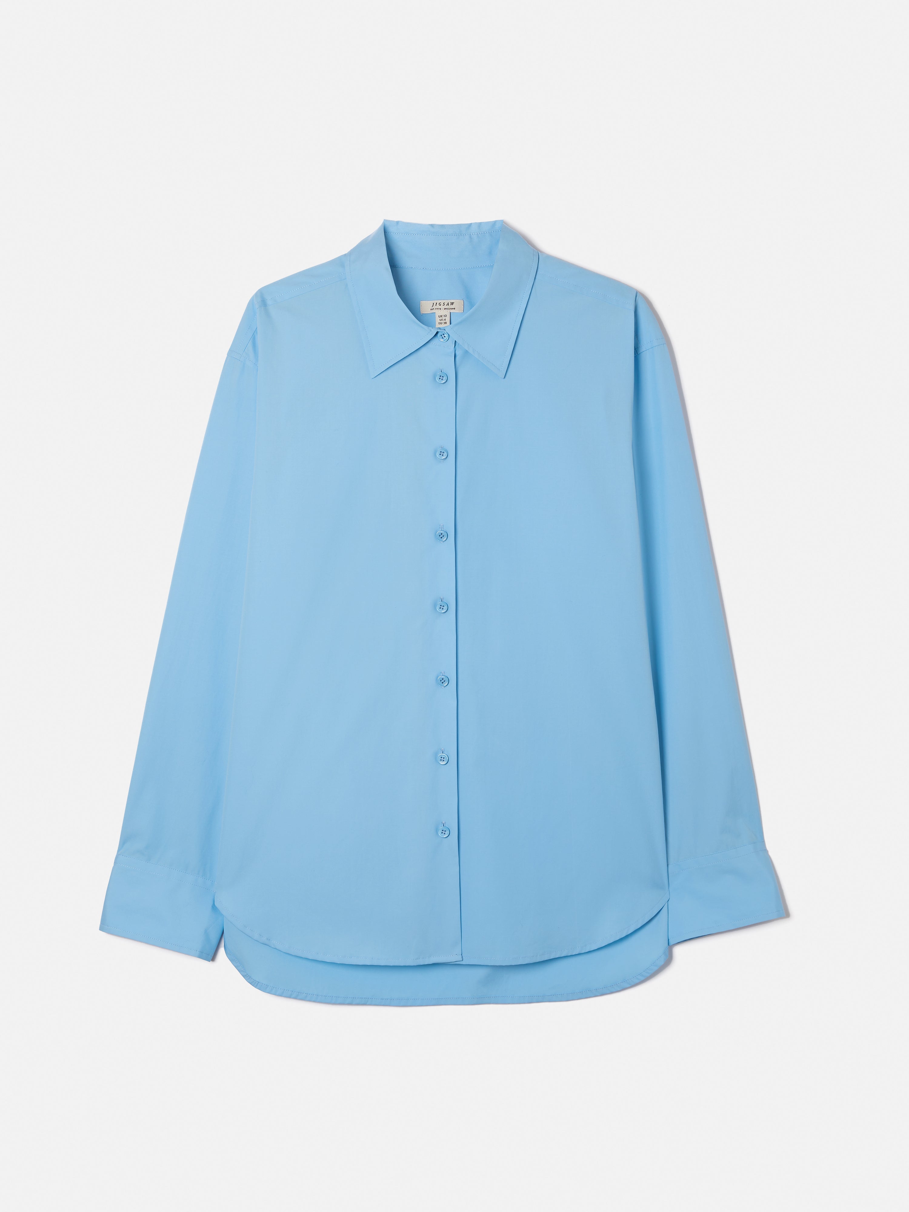 Premium Cotton Poplin Shirt for Men - Classic Blue Button Down Shirt | Breathable & Comfortable Formal Wear for Office, Business Meetings & Casual Outings