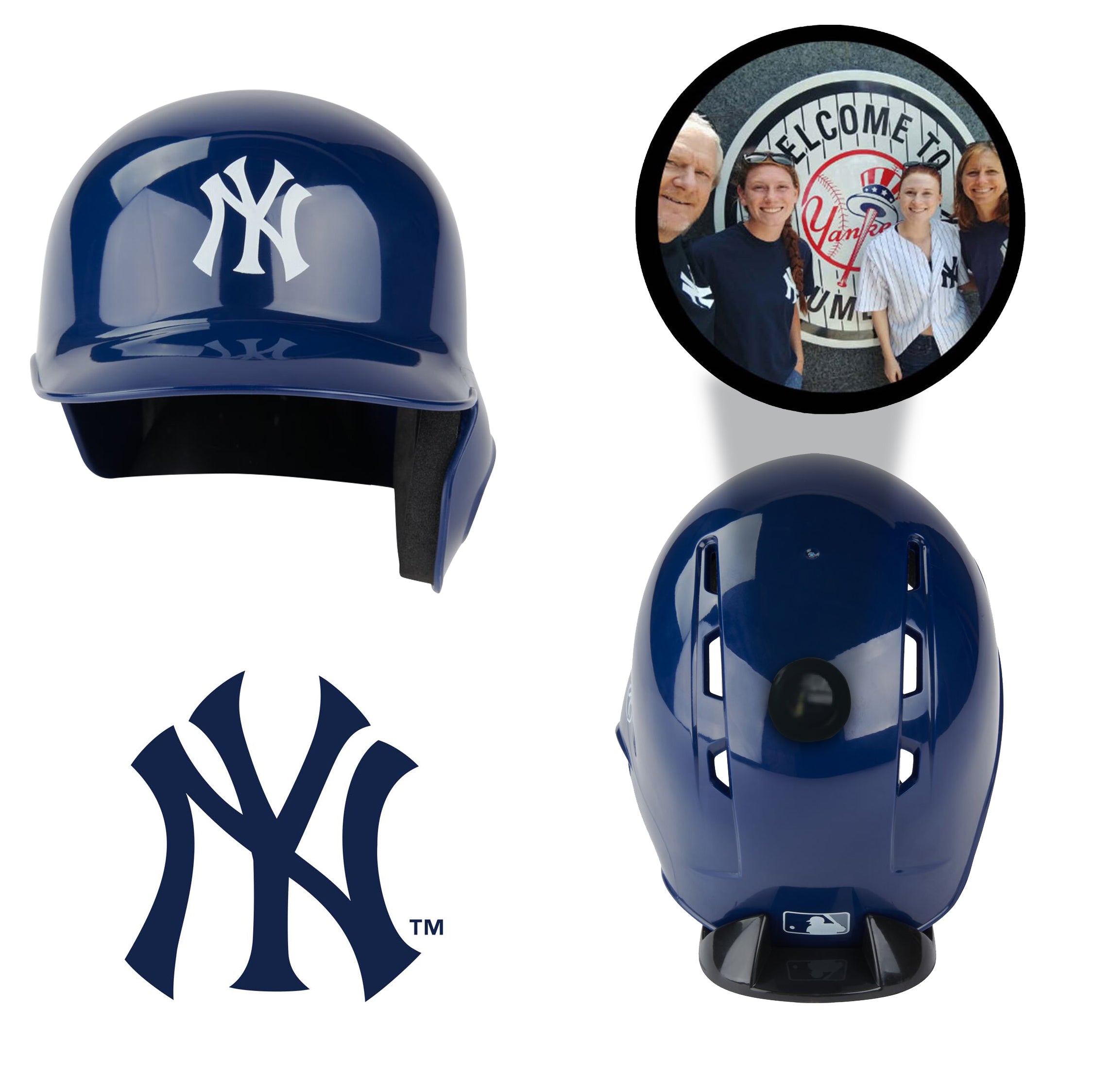 New York Yankees MLB Collectible Mini Batting Helmet - Authentic Baseball Memorabilia for Fans & Collectors - Perfect for Display, Gifts, and Game Room Decor