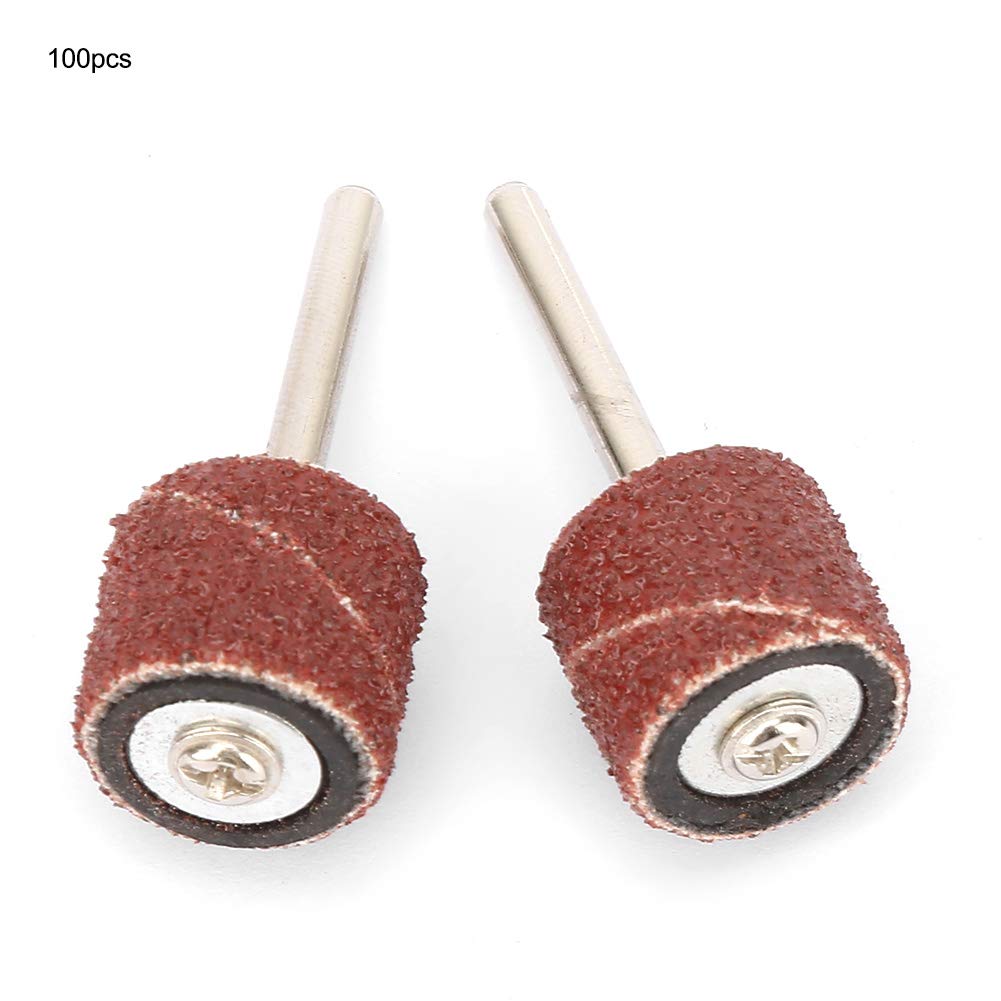 100Pcs 12mm Abrasive Sanding Discs with Shank - Flap Wheel Sandpaper for Metal Wood Polishing - Compatible with Electric Grinders & Rotary Tools - Perfect for DIY Projects, Metalworking & Woodworking