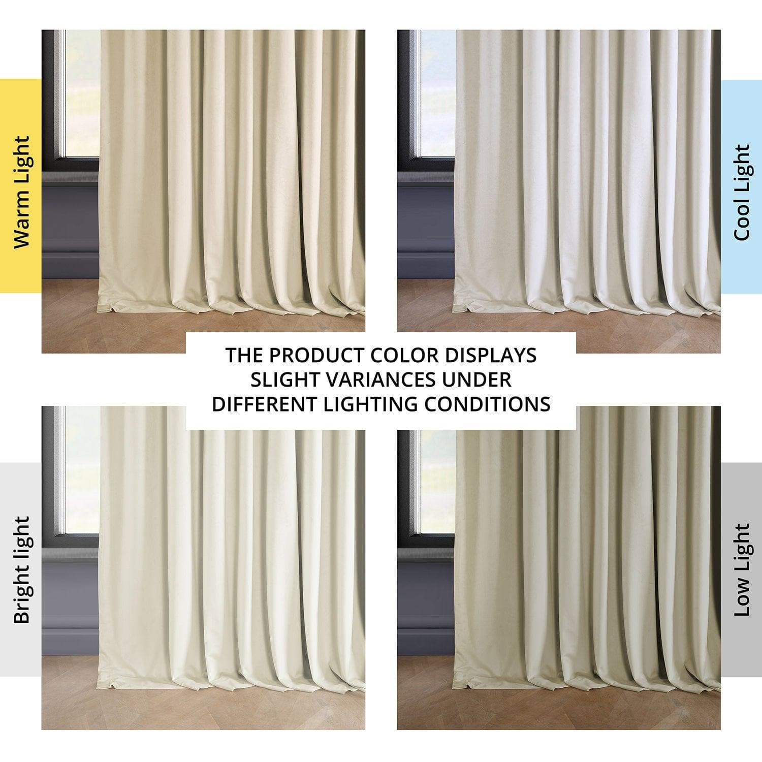 Au Lait Crème Extra Wide Heritage Plush Velvet Blackout Curtains for Bedroom - Thermal Insulated Noise Reducing Window Drapes for Living Room & Nursery (90