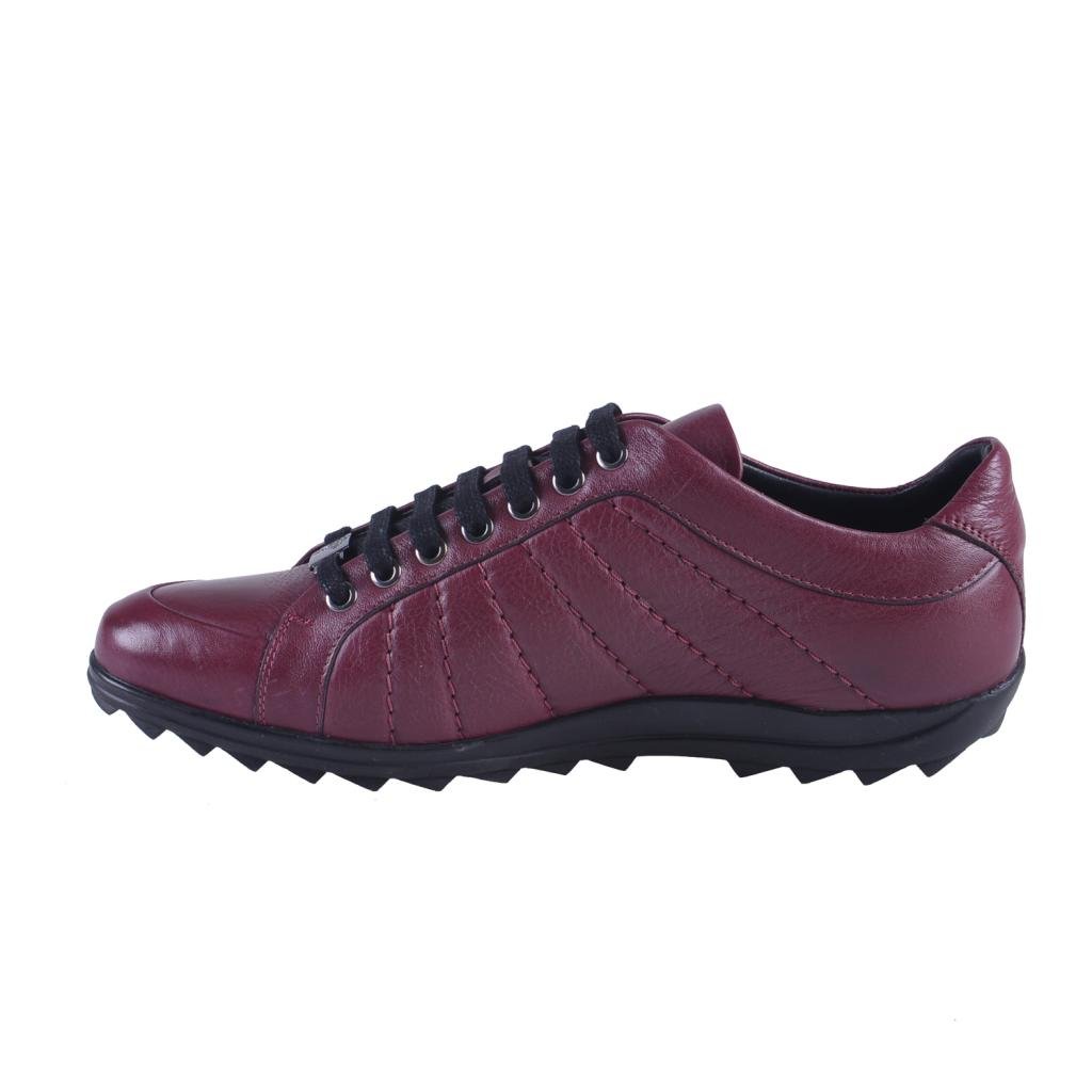 Versace Collection Men's Burgundy Leather Fashion Sneakers - Comfortable Casual Shoes for Men | Stylish Designer Sneakers for Everyday Wear, Work & Social Events