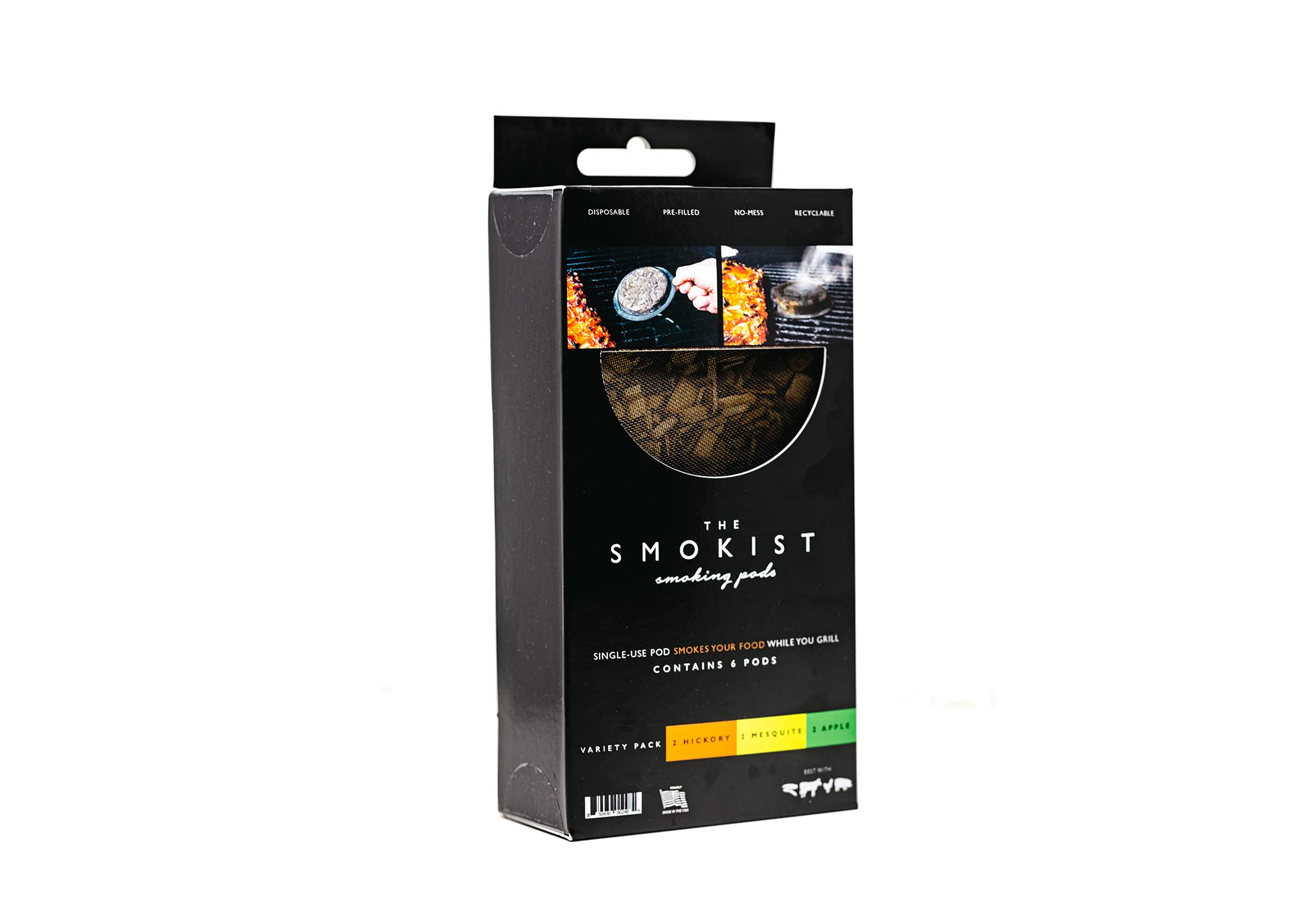 Smokist Disposable Smoking Pods for Grilling – Fast 5-Minute Smoke, Works on Any Grill, No Extra Tools – Perfect for BBQ, Camping & Outdoor Cooking