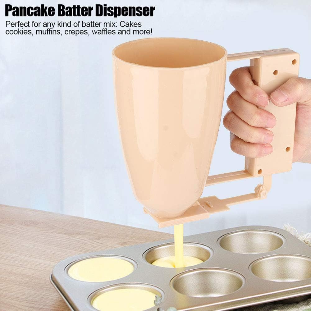 **Pancake Batter Dispenser - Manual Batter Dispenser for Pancakes, Cupcakes, Waffles & Cookies - Handheld Kitchen Baking Tool for Easy & Mess-Free Batter Pouring**    *(Perfect for Breakfast, Brunch, Baking Parties & Family Cooking Fun!)*