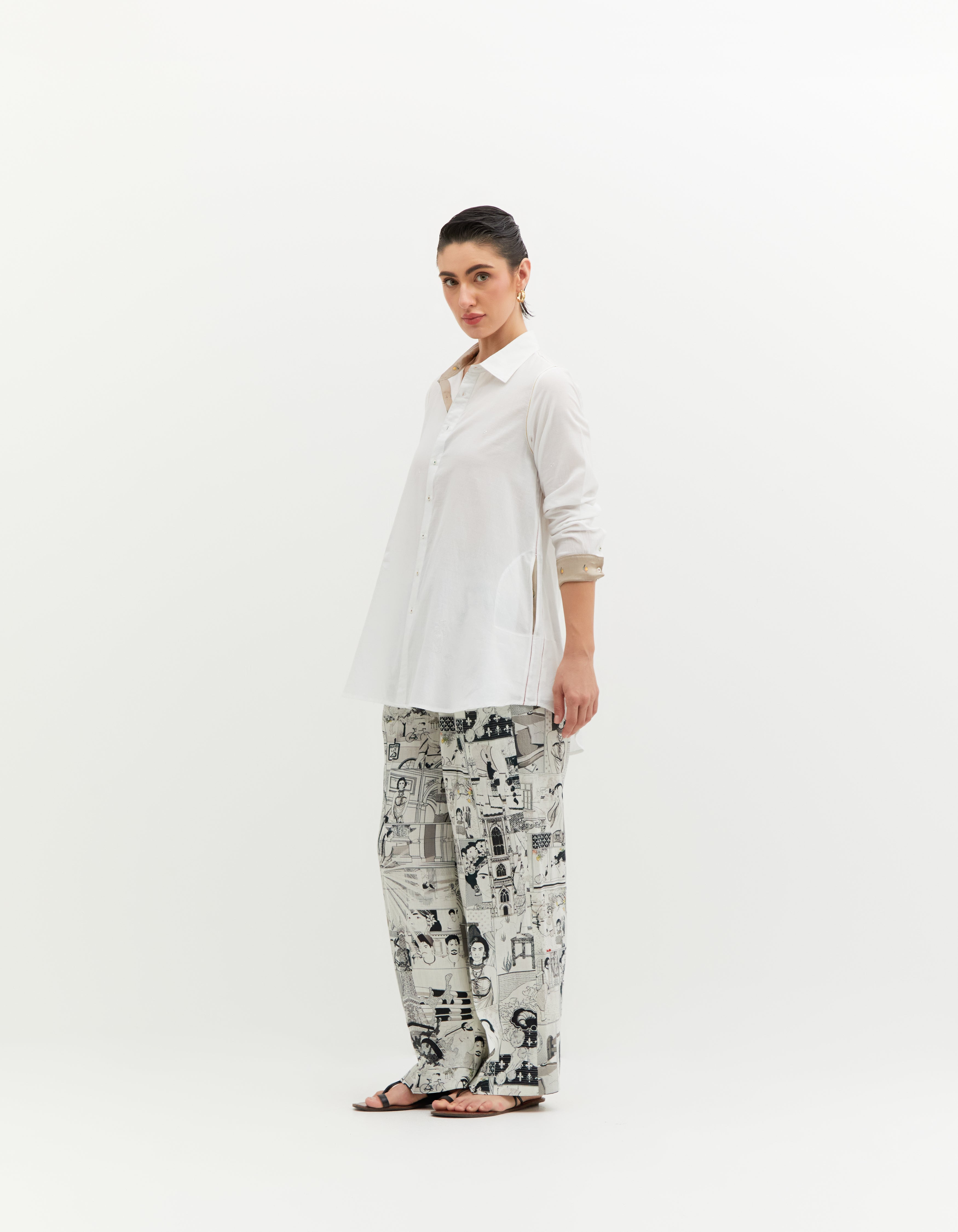 SD Leap Enzo Linen Trousers for Men - Black & White Casual Pants - Perfect for Summer Travel, Beach Outings and Office Wear