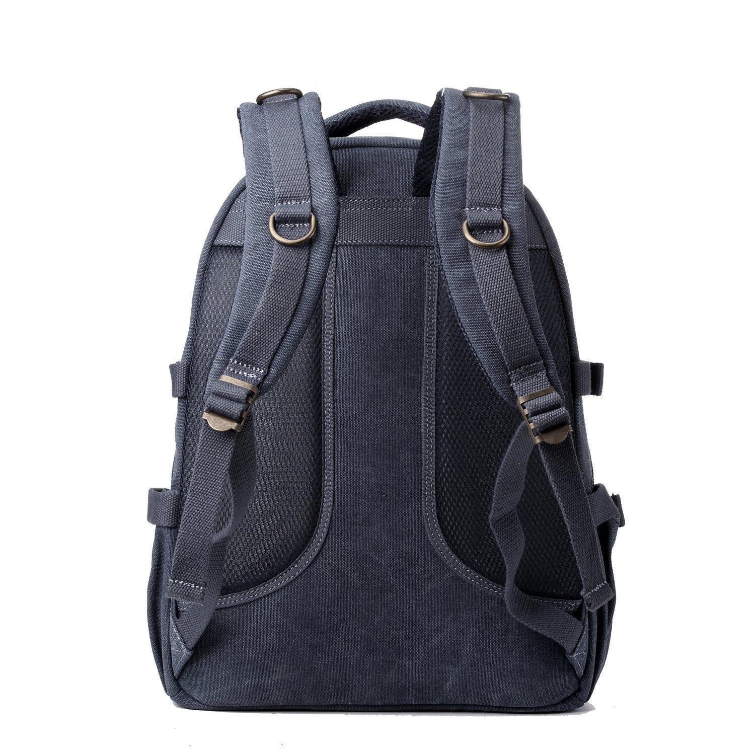 TRP0257 Troop London Classic Canvas Laptop Backpack - Large 15.6 Inch Waterproof Travel Backpack for Men & Women - Perfect for Work, School, College & Business Trips