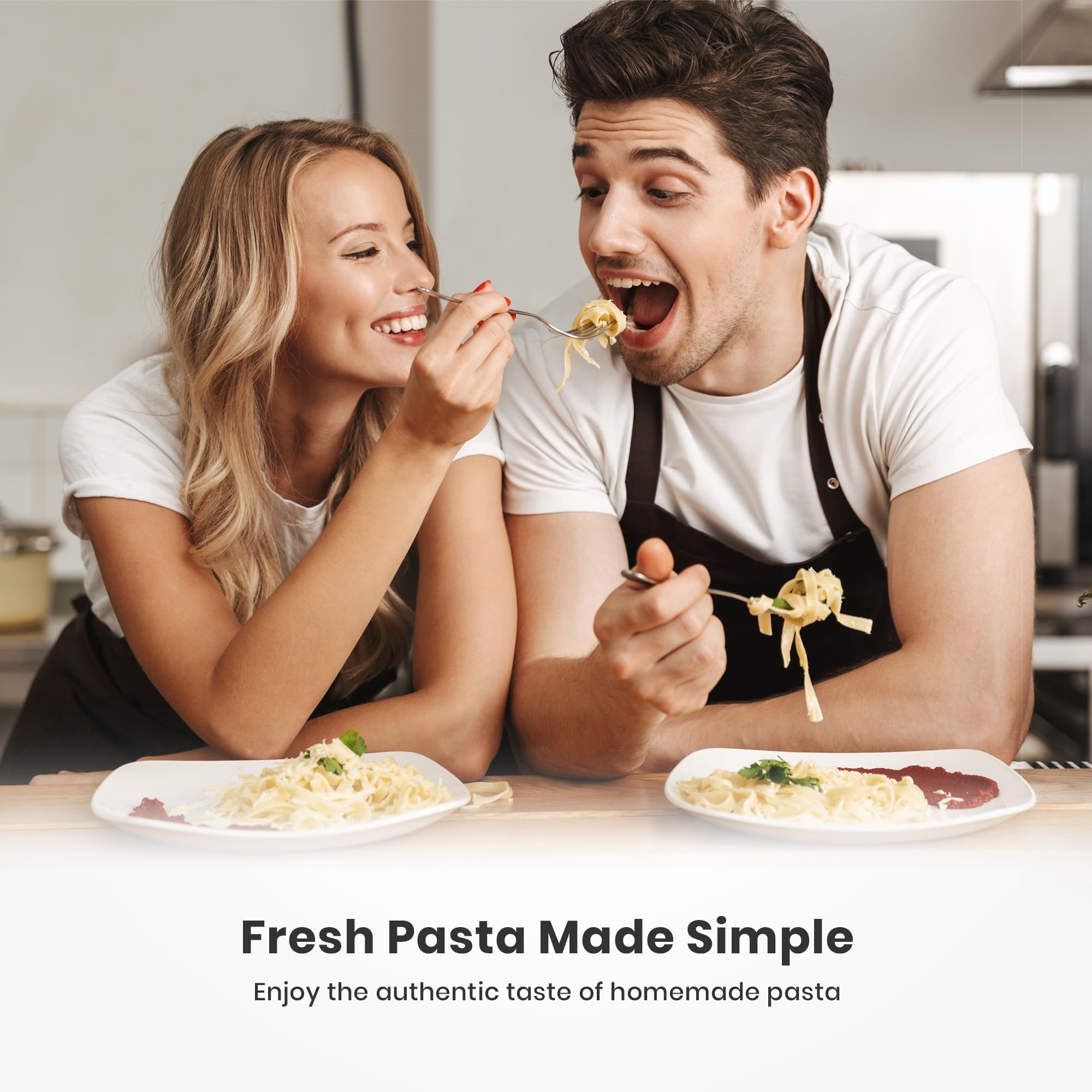 ISILER 2-in-1 Pasta Maker Machine with 9 Adjustable Thickness Settings - Stainless Steel Pasta Roller & Cutter for Homemade Noodles, Dumpling Wrappers, Spaghetti, Fettuccine, Lasagna | Perfect for Italian Cooking, Family Meals & Restaurant Quality Pasta at Home